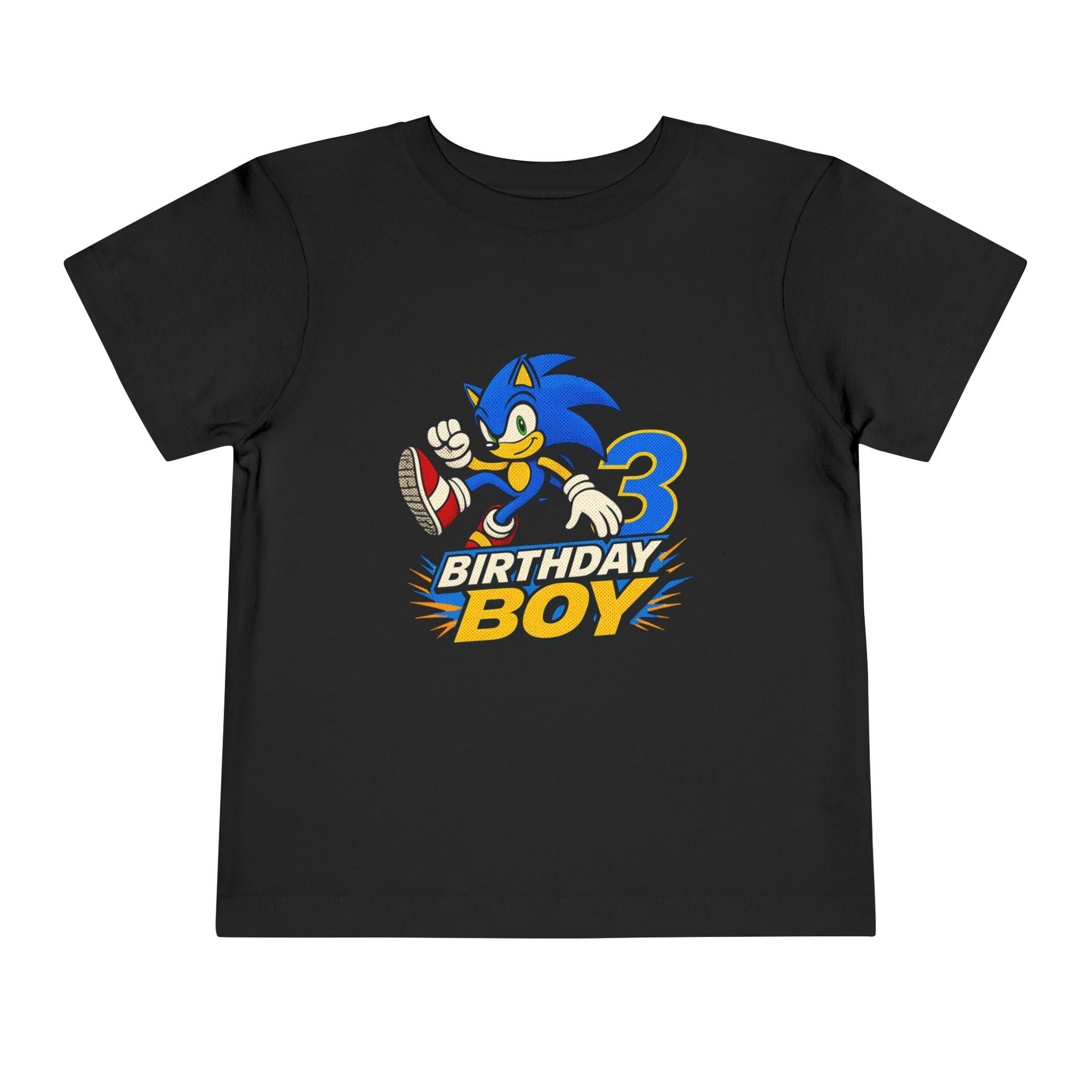 3rd Birthday Boy Toddler Tee – Sonic Style Birthday Shirt