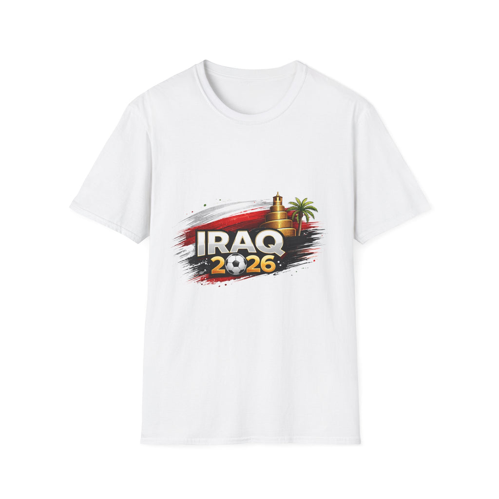 Iraq 2026 Graphic T-Shirt عراق— Iraqi Flag Map & Cultural Landmark Tee