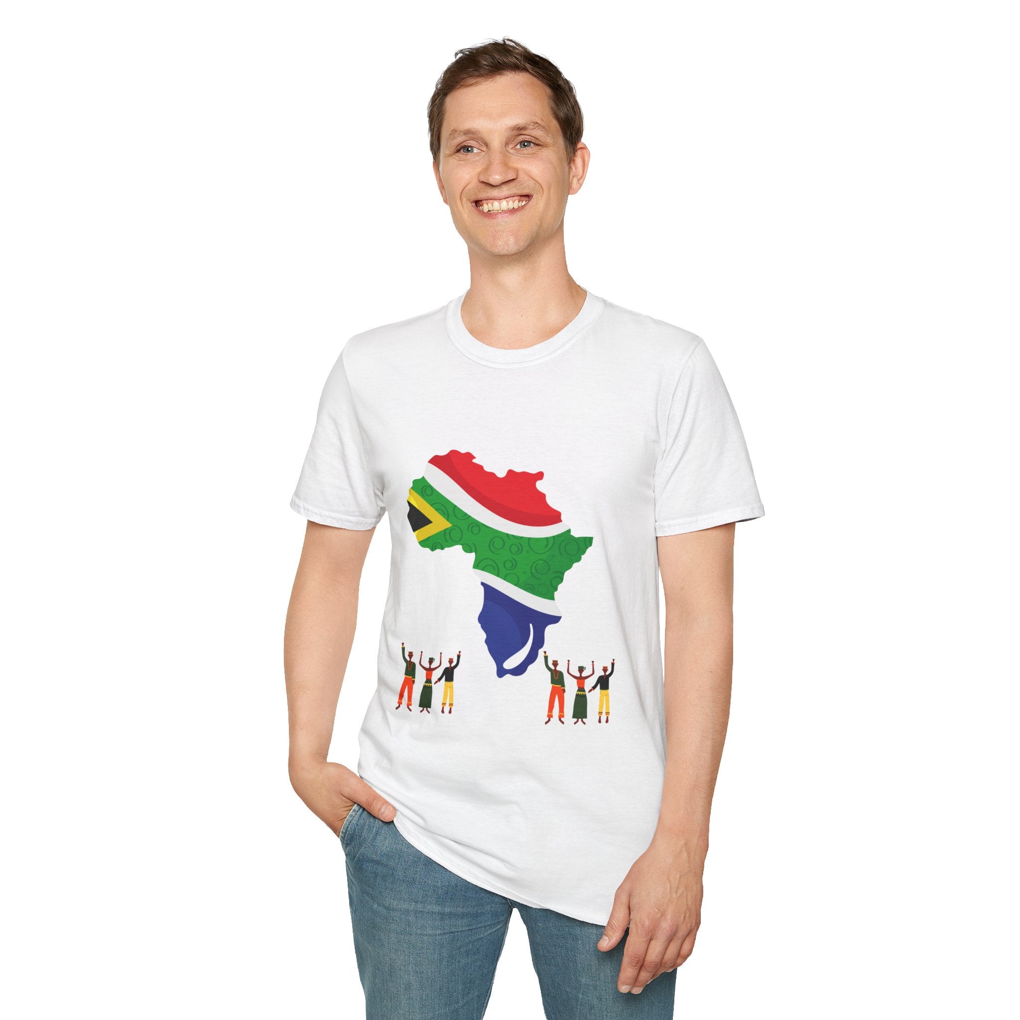 South Africa 2026 Football Trophy T-Shirt — Map & Fans Cup Souvenir