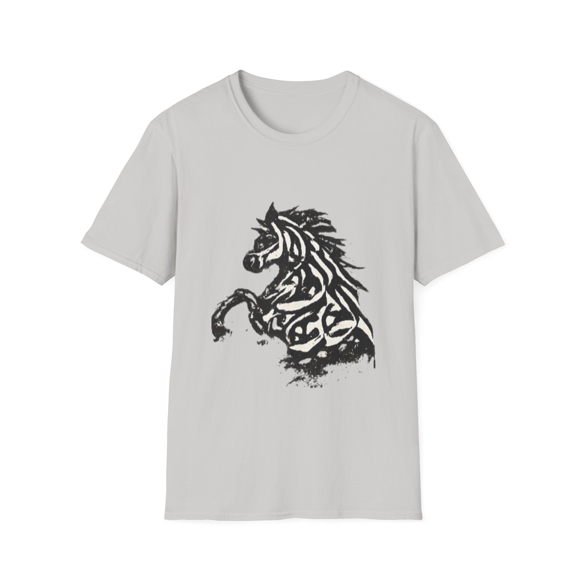 Tribal Stallion T‑Shirt — Bold Black Horse Graphic