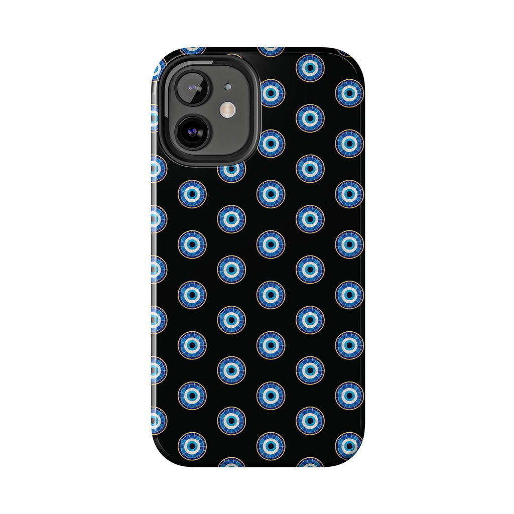 Evil Eye Pattern Tough Phone Case — Protective Blue Nazar Design