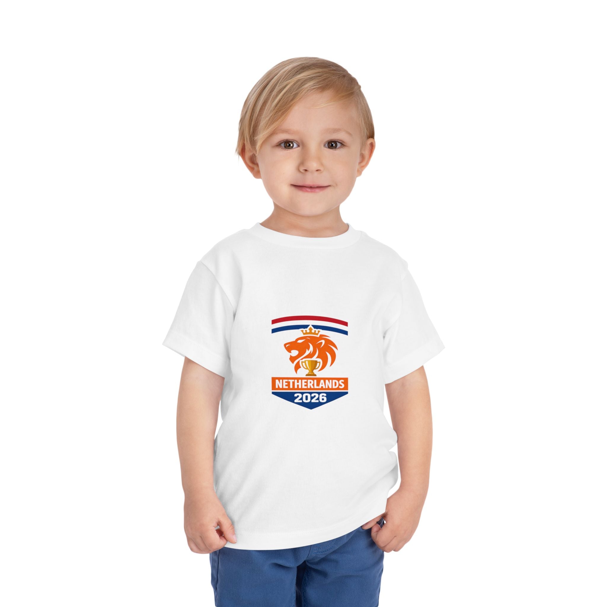 Netherlands 2026 Toddler Tee — Orange Lion Football Youth Jersey