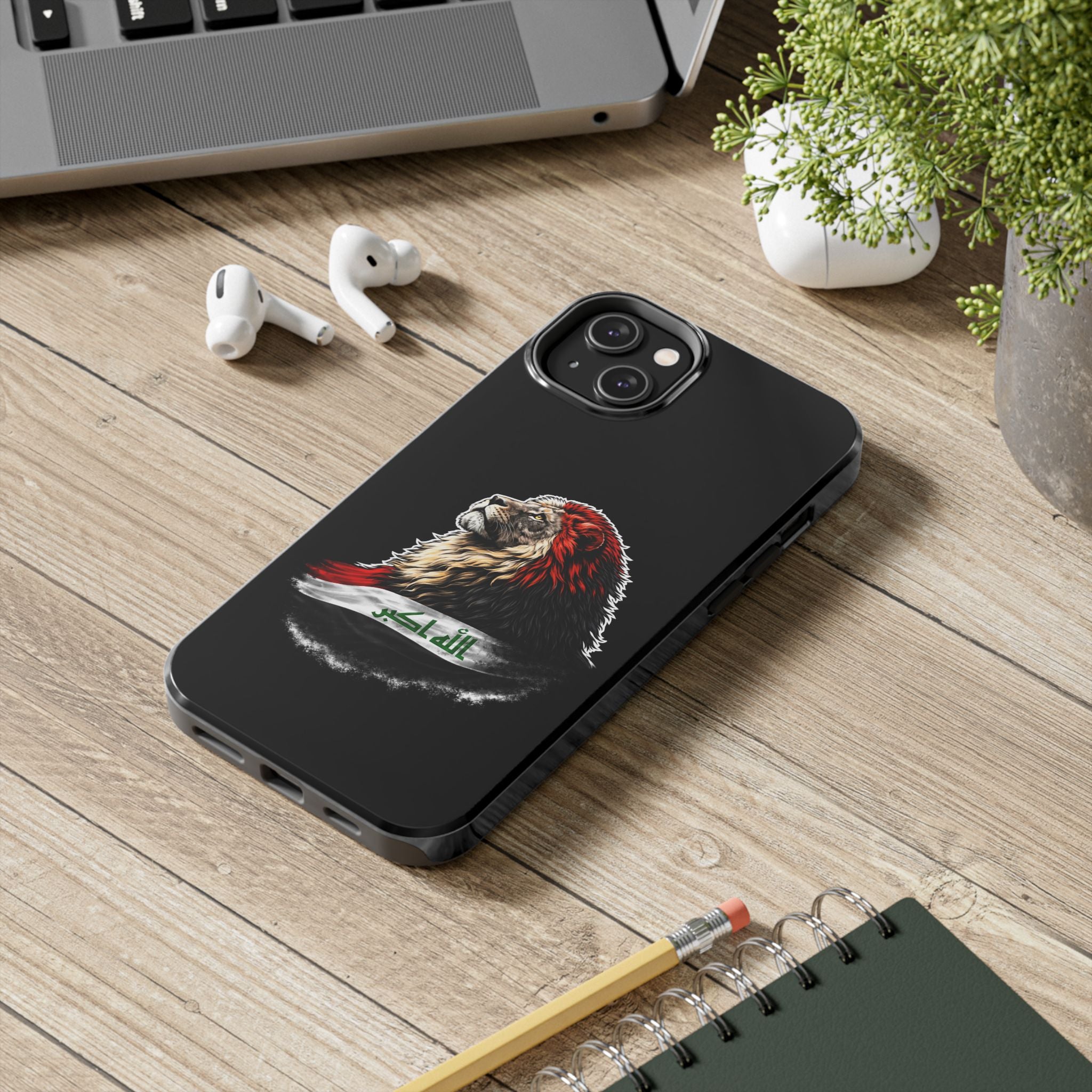 Iraq Lion Tough Phone Case — Protective iPhone Case with Iraqi Flag Design
