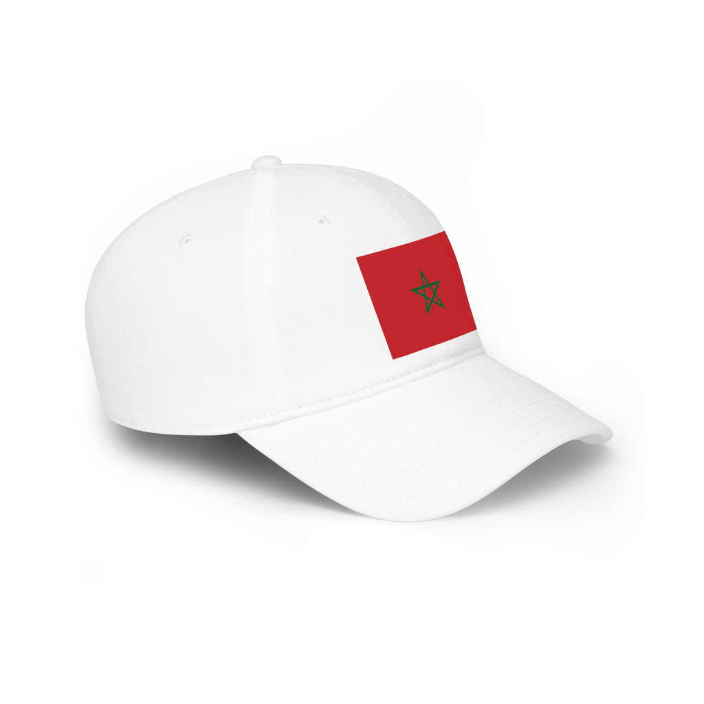 Morocco Flag Low Profile Baseball Cap — Embroidered Moroccan Flag Hat