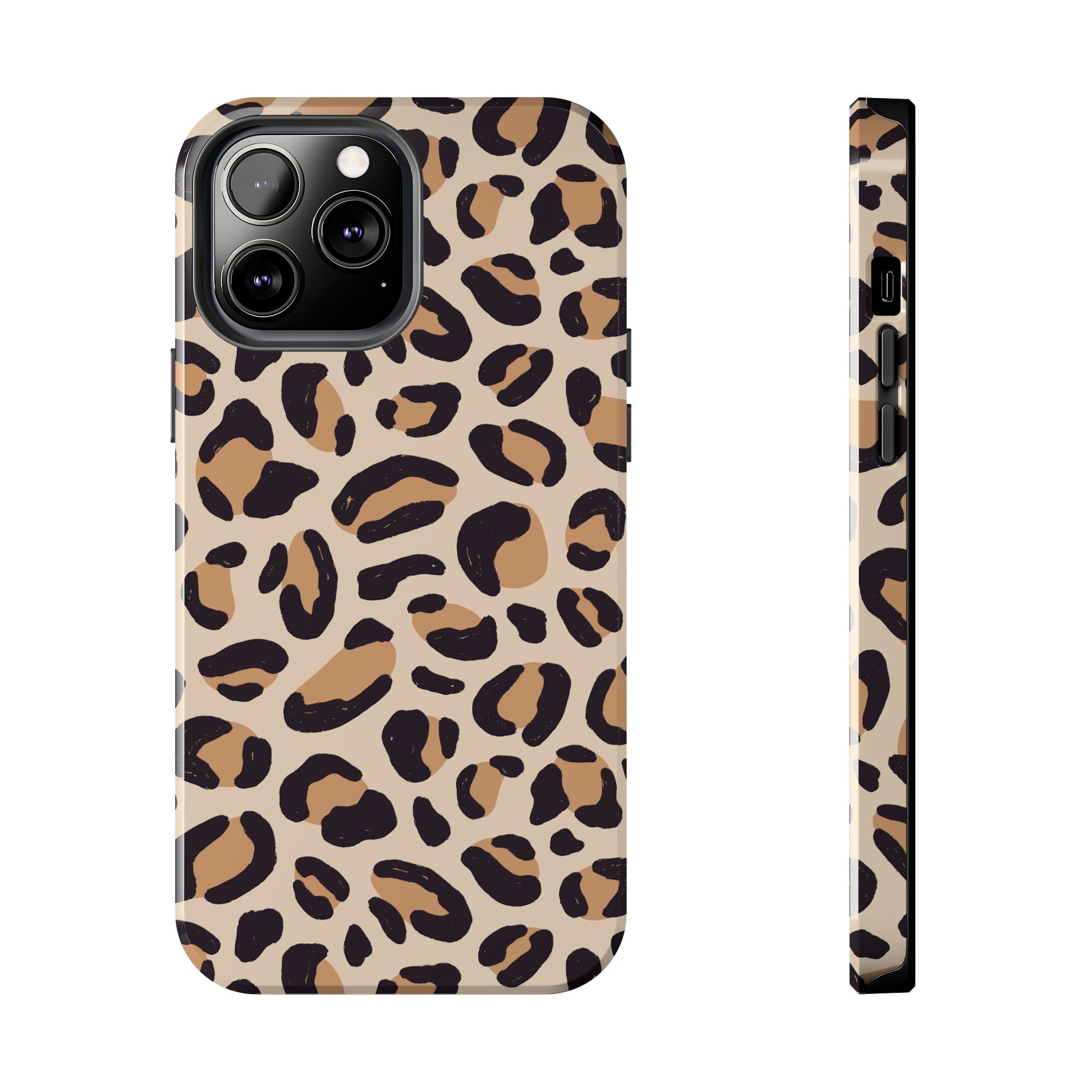Leopard Print Tough Phone Case – Durable Glam Protective Cover