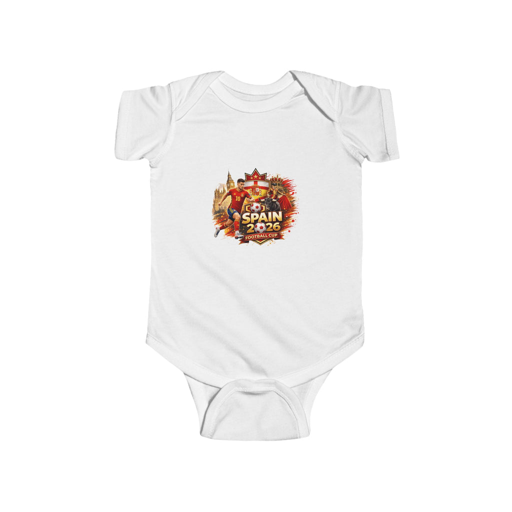 Spain 2026 Baby Bodysuit - Spanish Flag Travel Infant Onesie