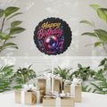Happy Birthday Disco Balloon — 11" Round/Mylar Party Balloon
