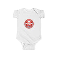 England Soccer Baby Bodysuit — Red Crest Football Infant Onesie