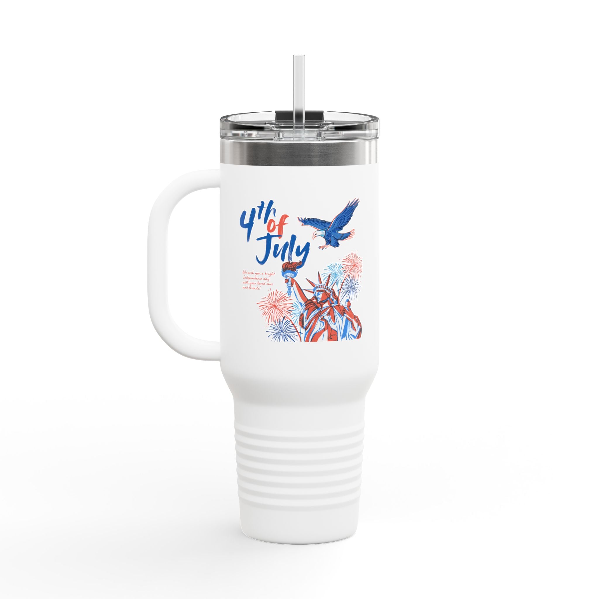4th of July Eagle Travel Mug – 40oz Insulated Patriotic Tumbler