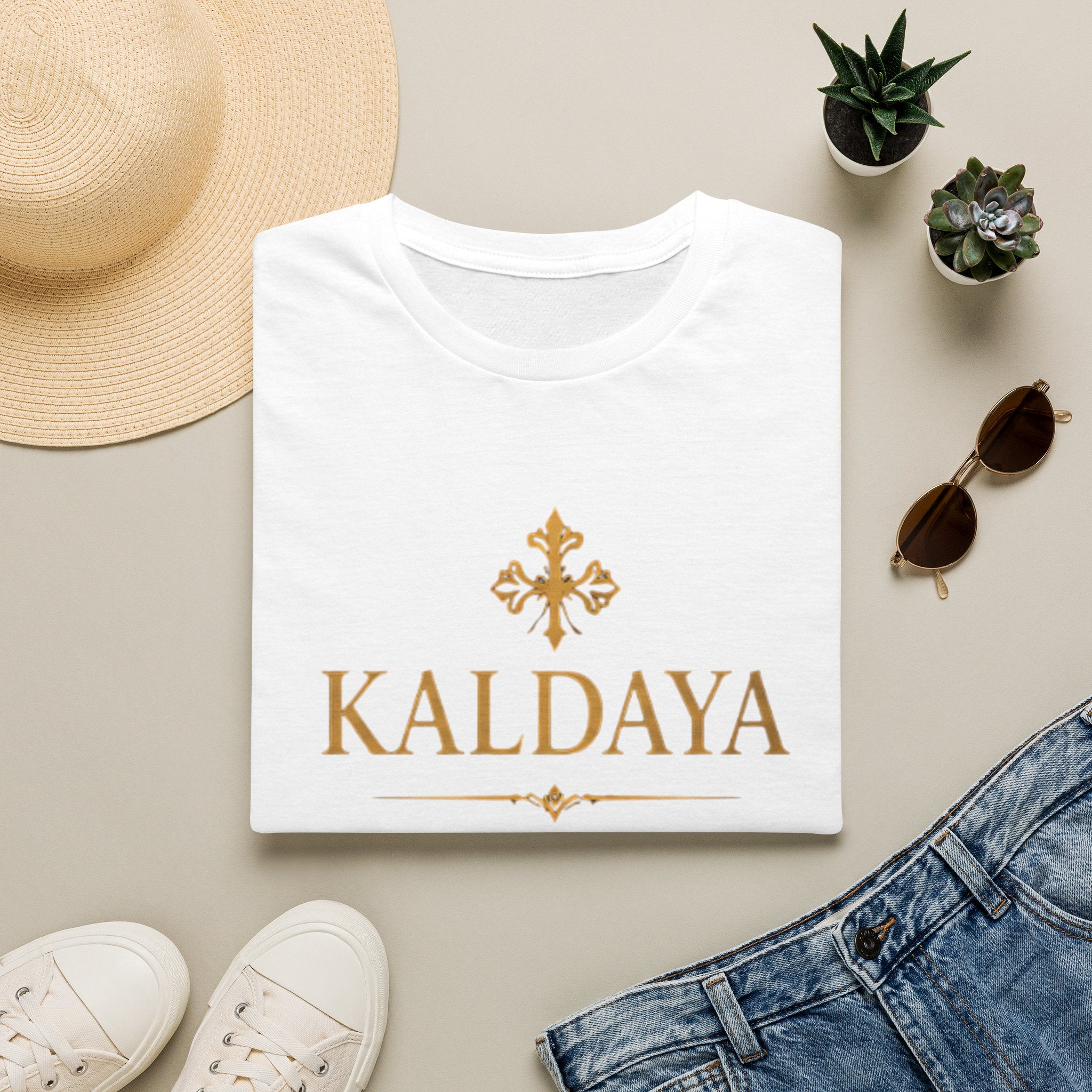 KALDAYA Gold Logo T‑Shirt — Elegant Faith & Heritage Tee