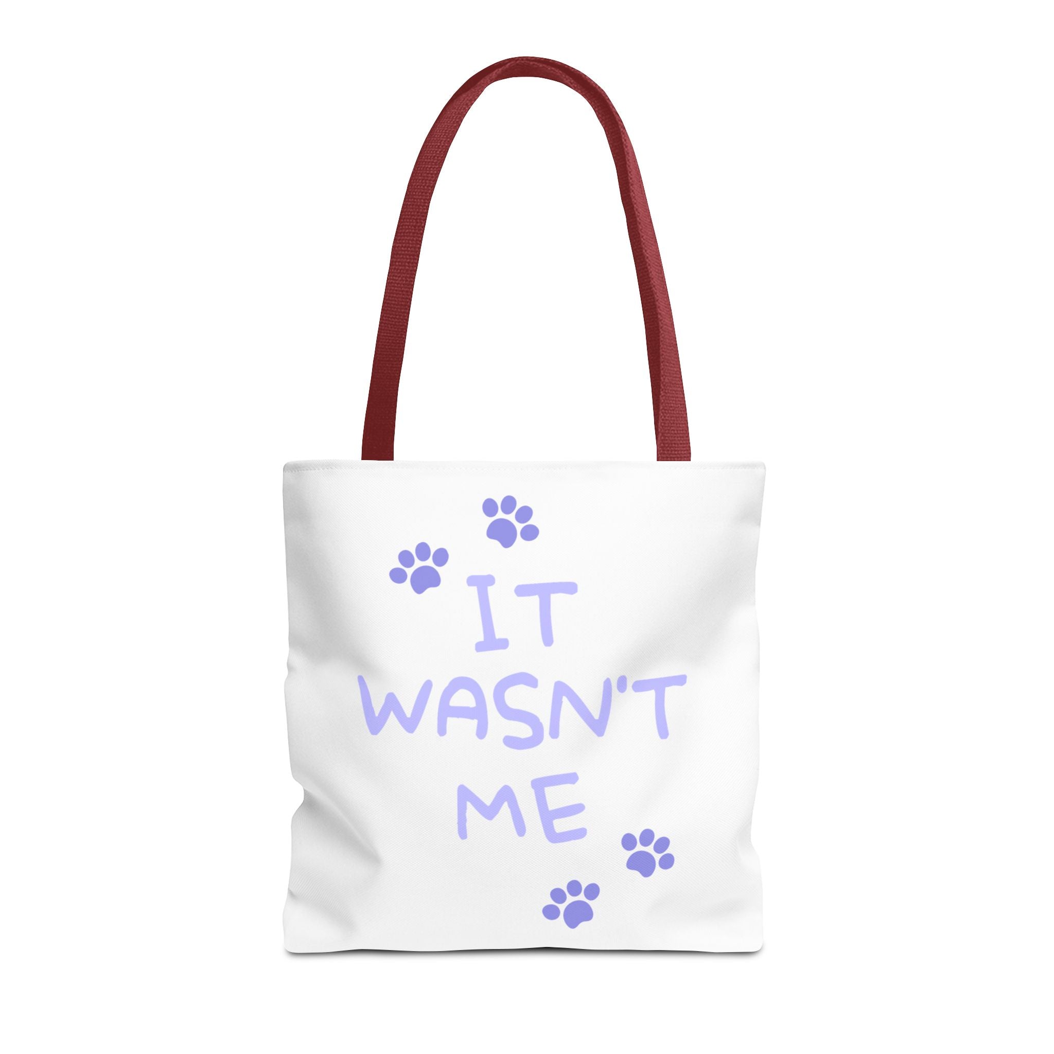 Cat Paw Print Tote — "It Wasn't Me" Funny Cat Tote Bag