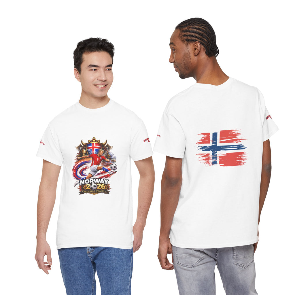 Norway 2026 Soccer Crest T-Shirt — Norwegian Flag Football Fan Tee