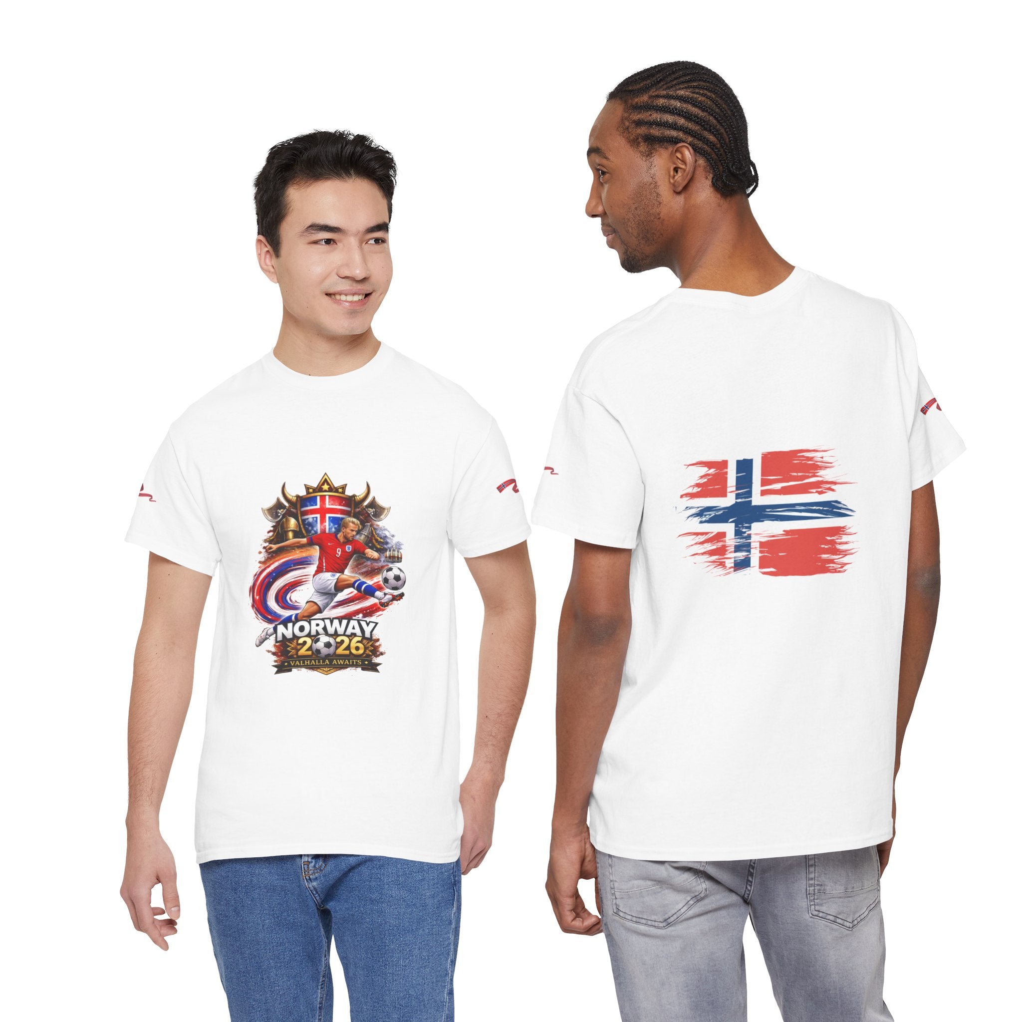 Norway 2026 Soccer Crest T-Shirt — Norwegian Flag Football Fan Tee