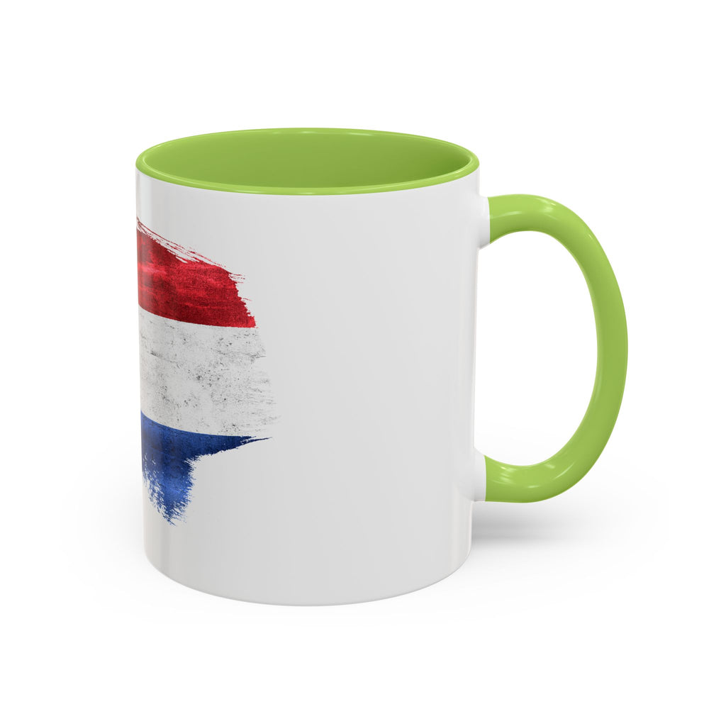 Netherlands Dutch Flag Brushstroke Accent Coffee Mug — 11/15oz