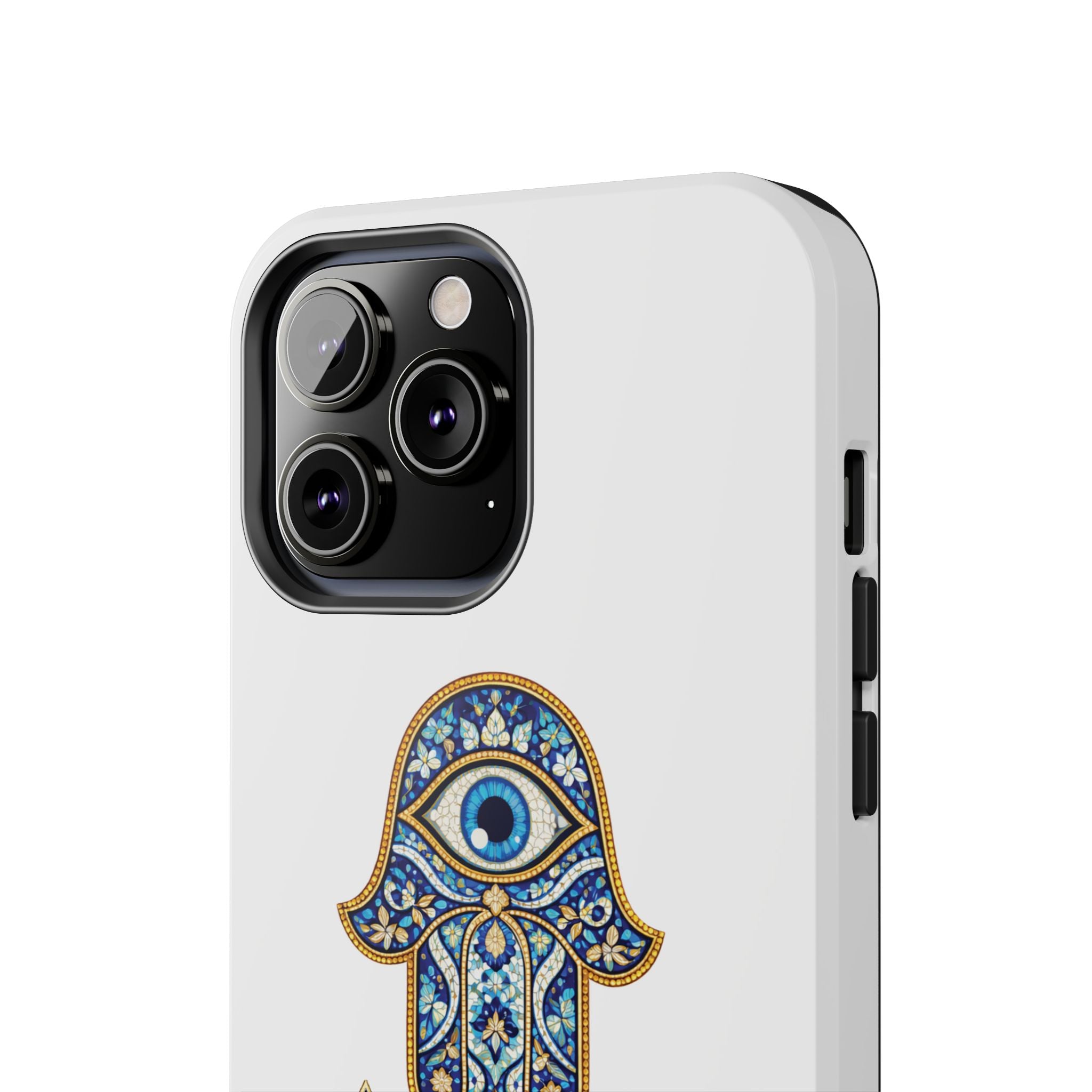 Hamsa Eye Tough Phone Case — Blue Mosaic Protective Phone Cover