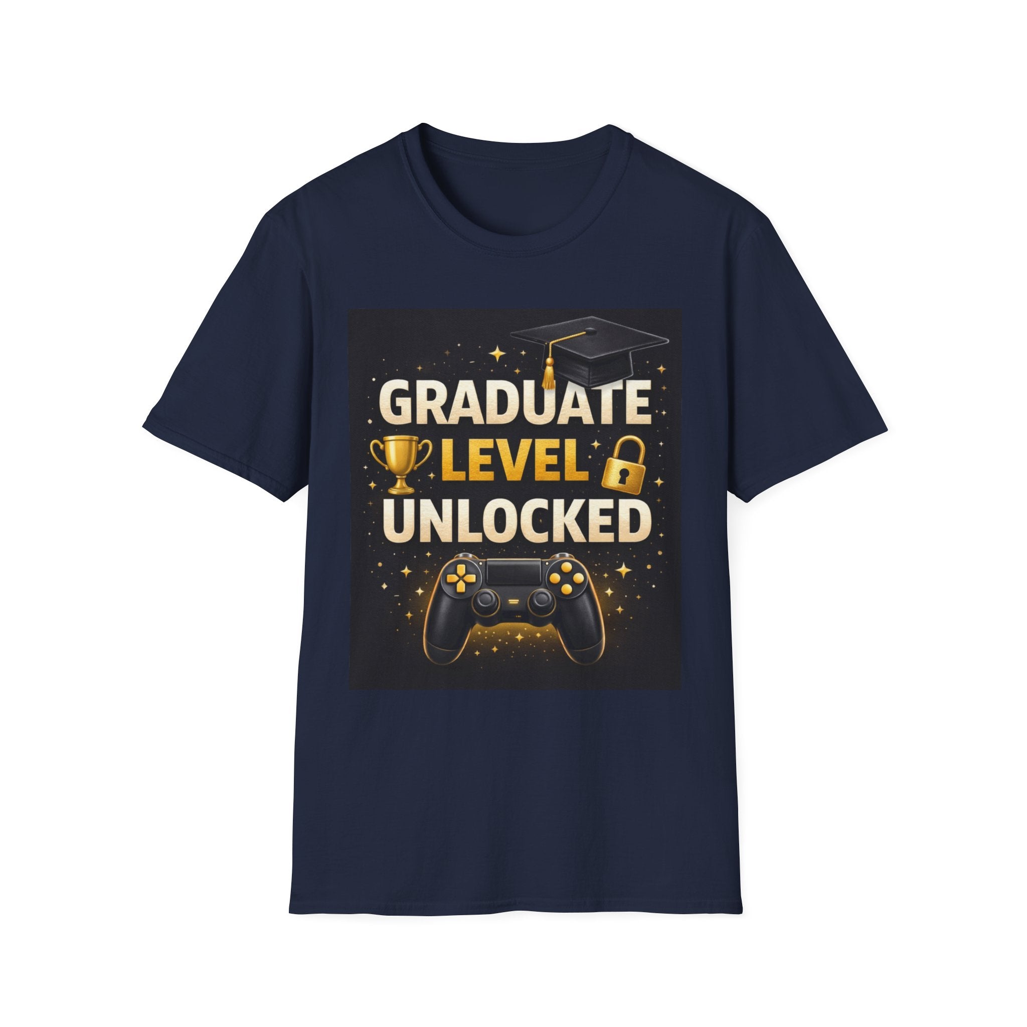Graduate Level Unlocked T-Shirt — Gamer Graduation Tee