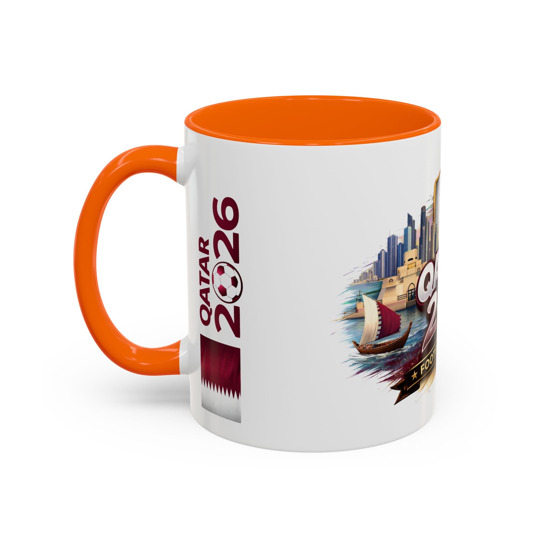 Qatar 2026 Football Passion Accent Coffee Mug (11/15oz)