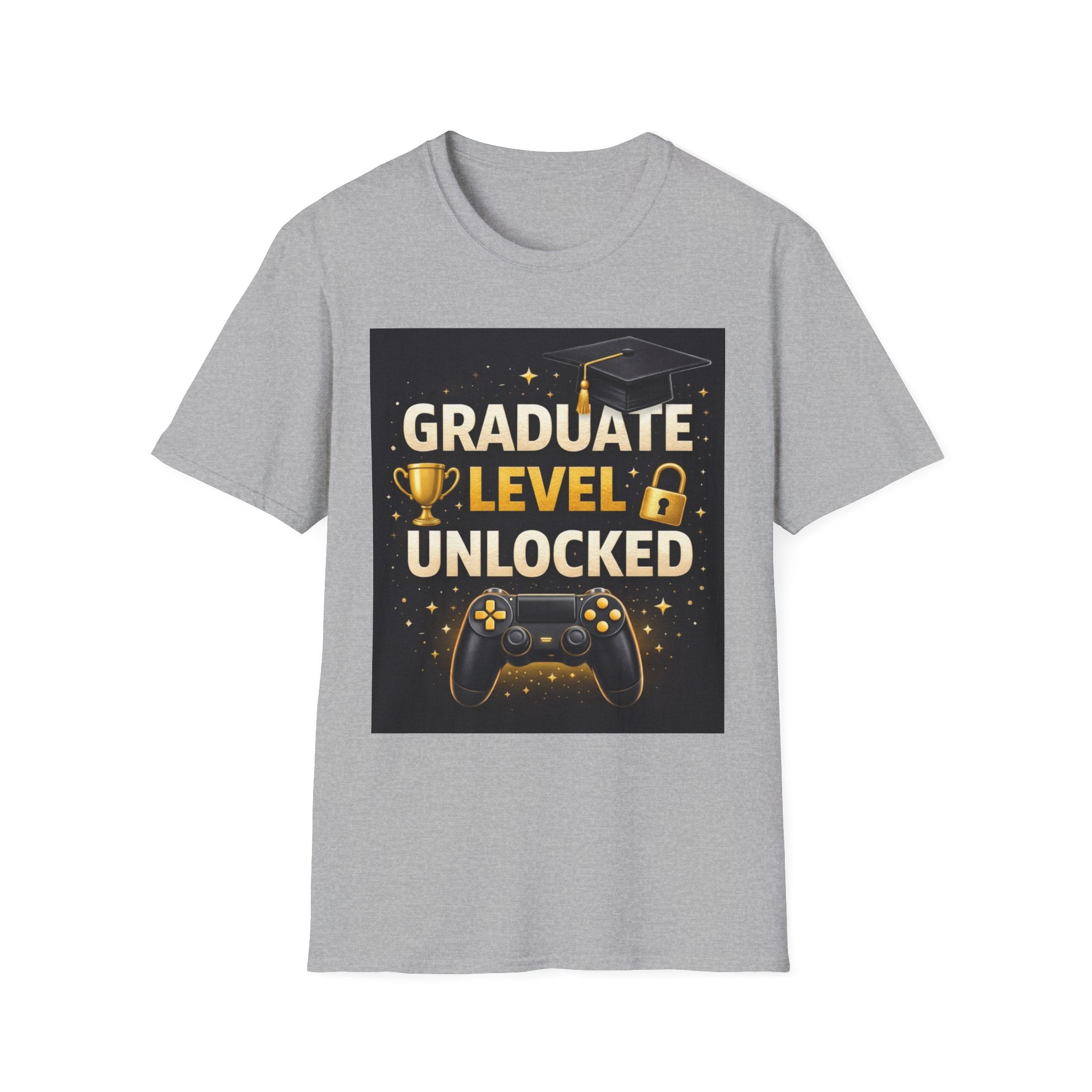 Graduate Level Unlocked T-Shirt — Gamer Graduation Tee