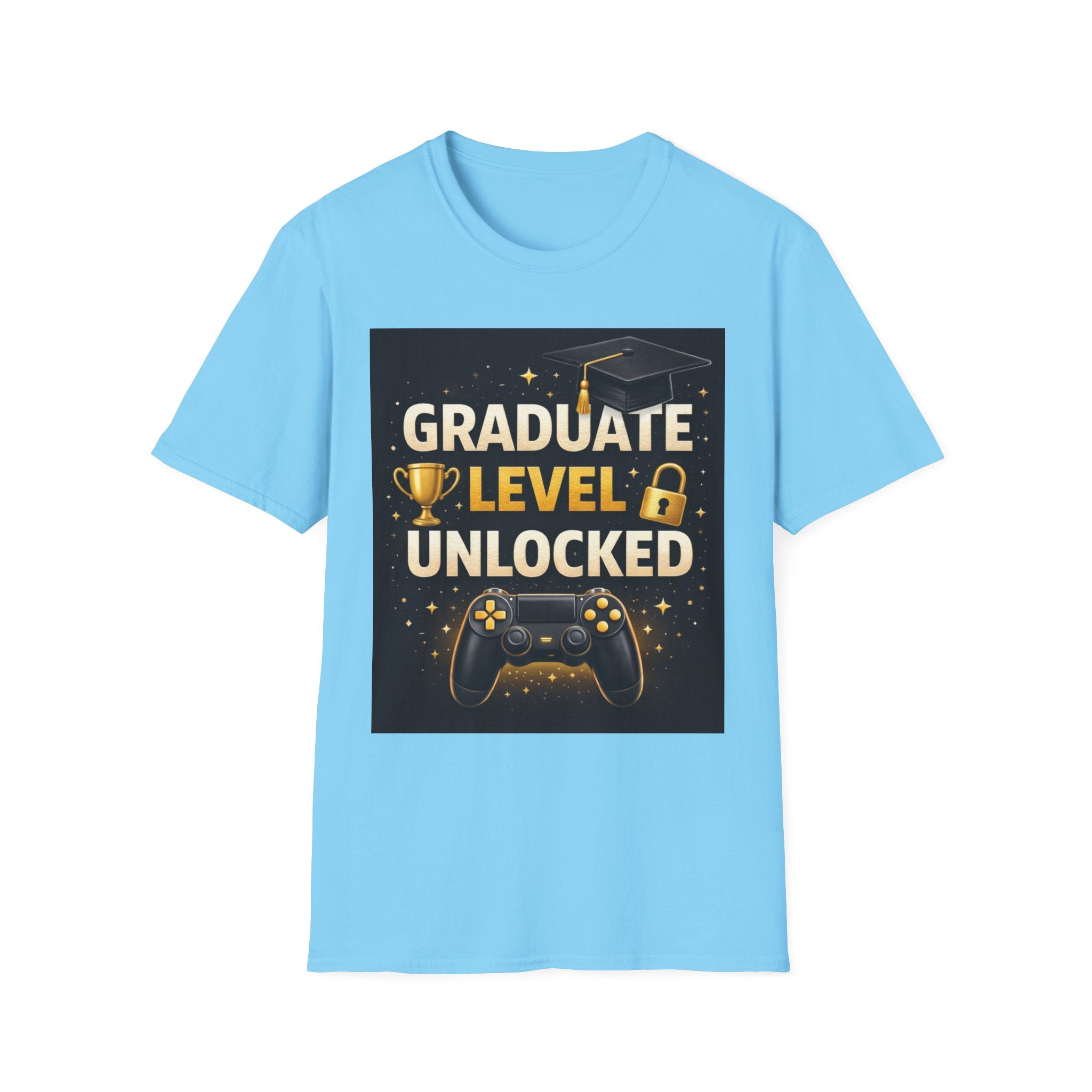 Graduate Level Unlocked T-Shirt — Gamer Graduation Tee