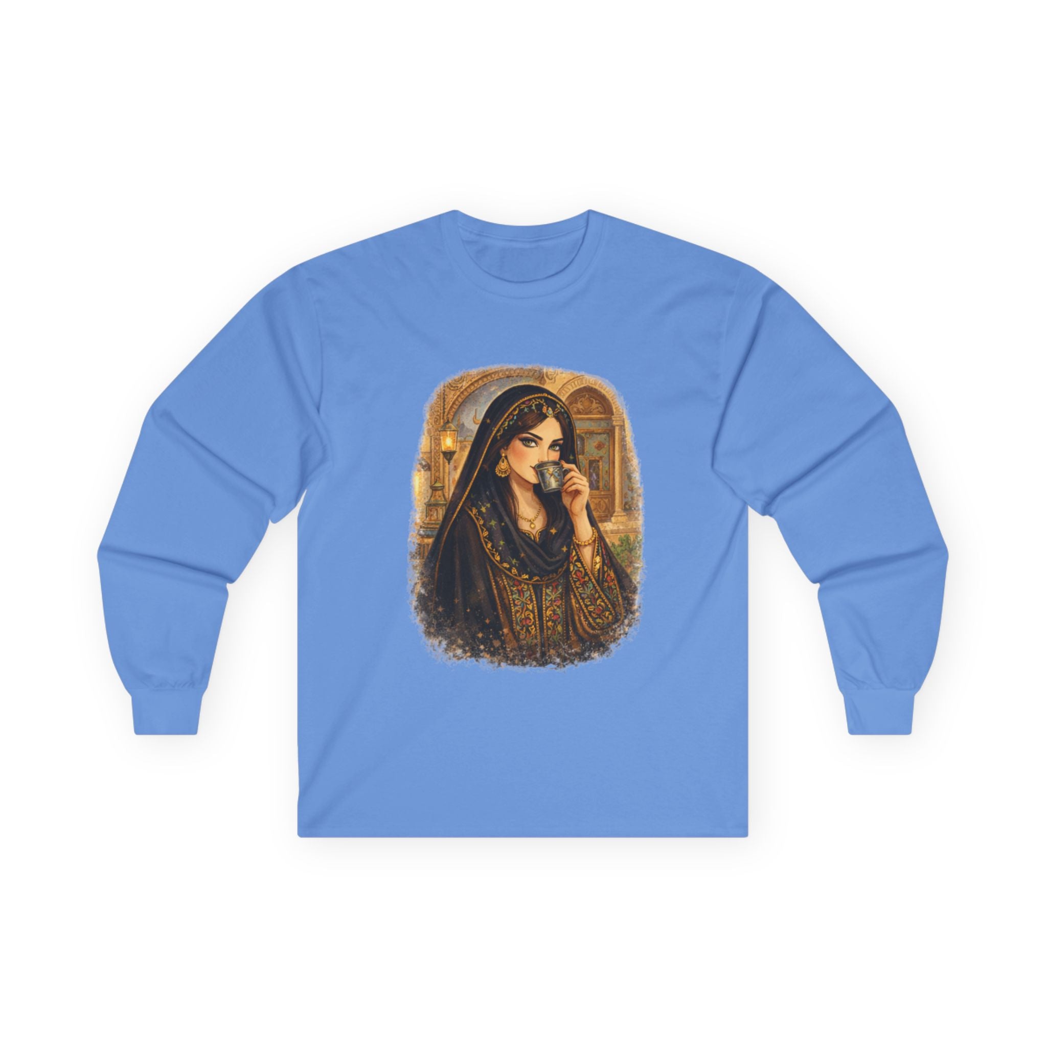 Vintage Arabian Princess Portrait Long Sleeve Tee