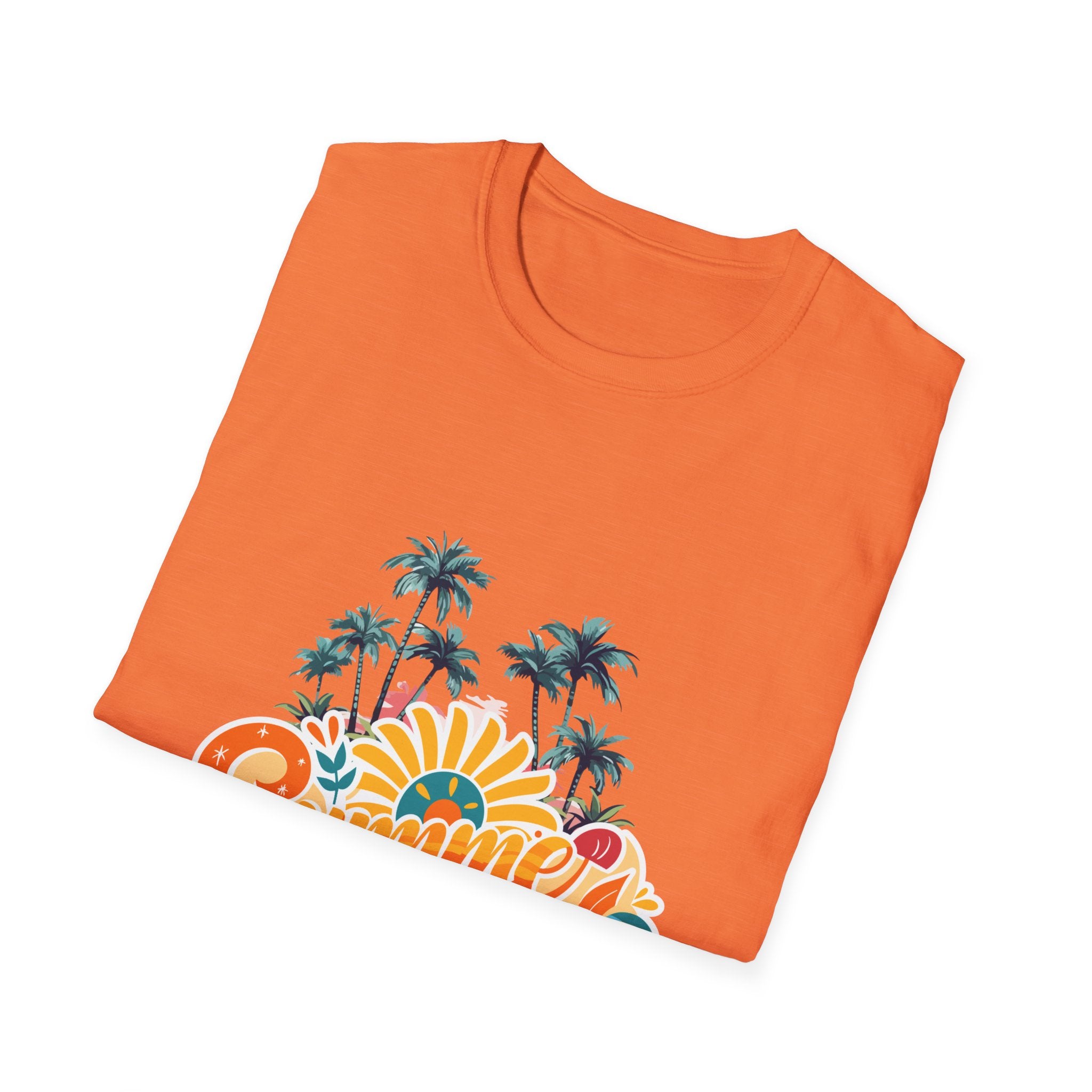 Summer Vibes T-Shirt — Retro Beach Palm Tree Graphic