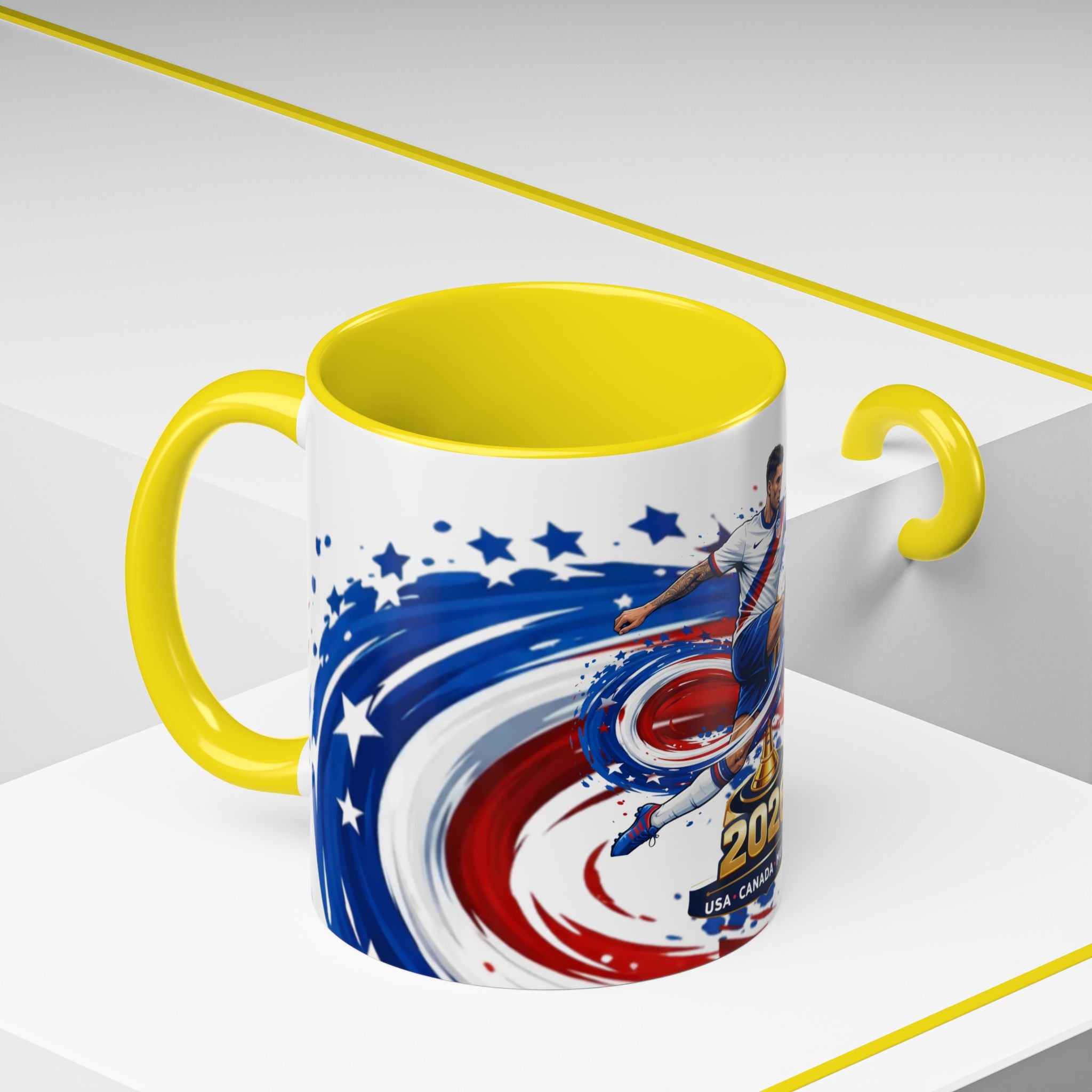 2026 CONCACAF Soccer Champion Accent Mug — USA Canada Mexico  Cup Qualifier Design