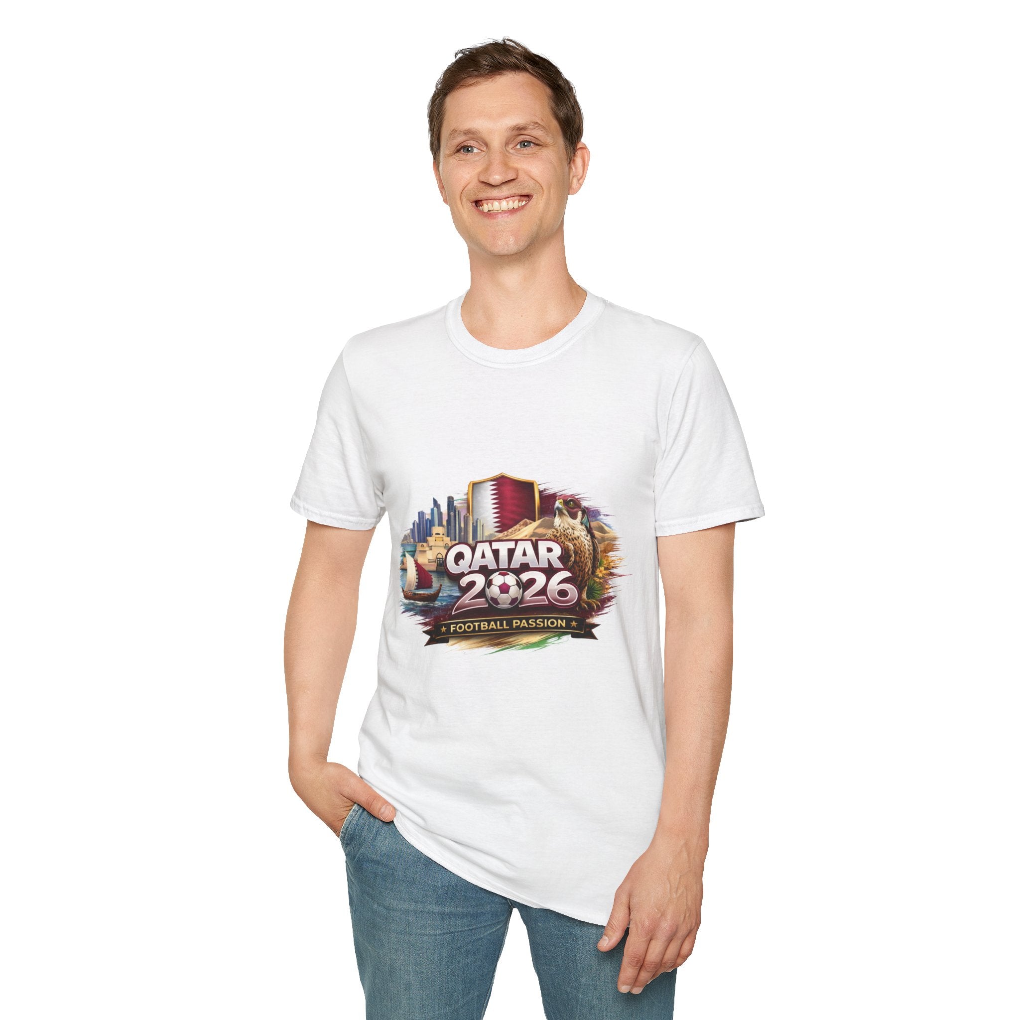 Qatar 2026 Football Fan T-Shirt –  Cup Style Soccer Tee