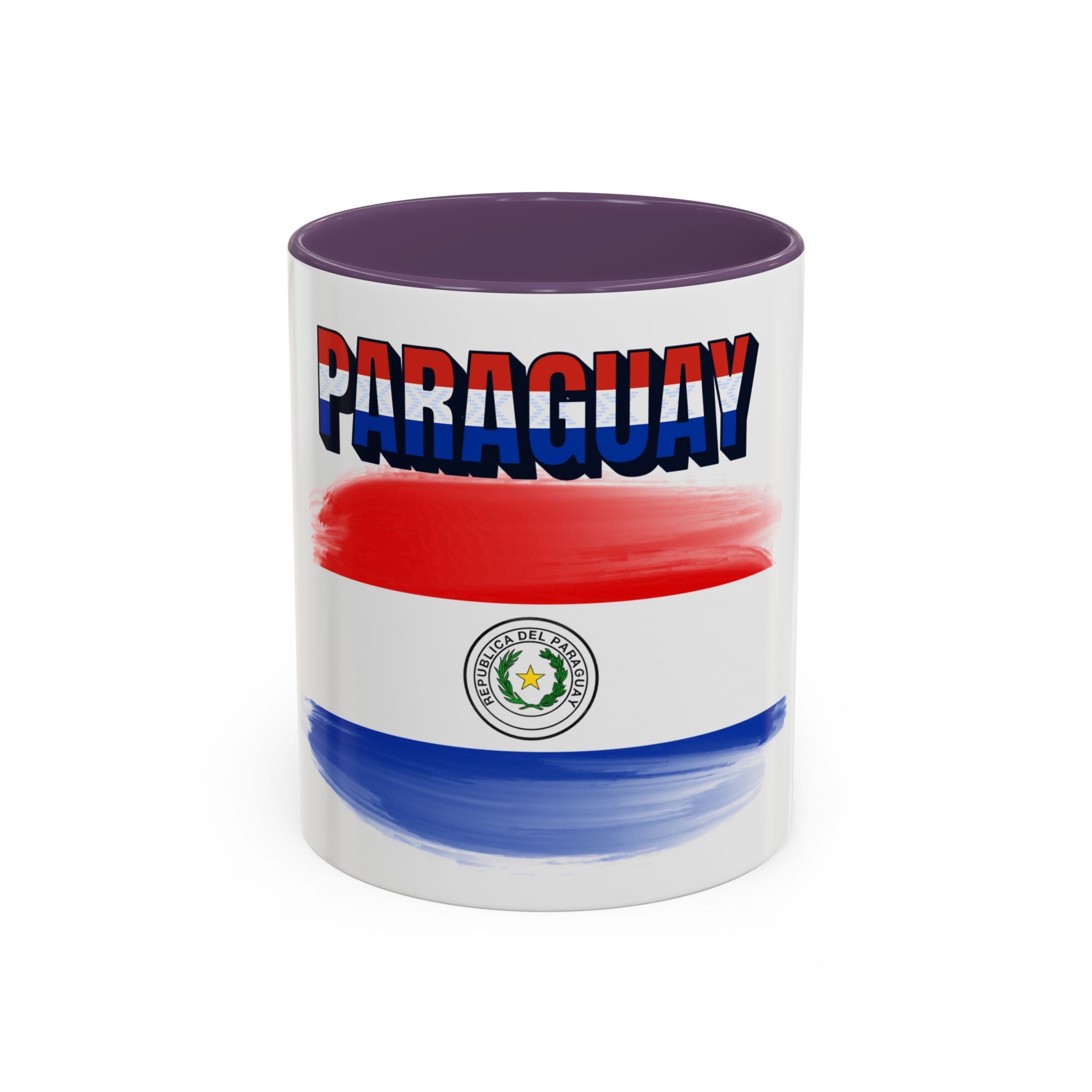 Paraguay Flag Accent Coffee Mug – Patriotic Red White Blue Souvenir (11/15 oz)