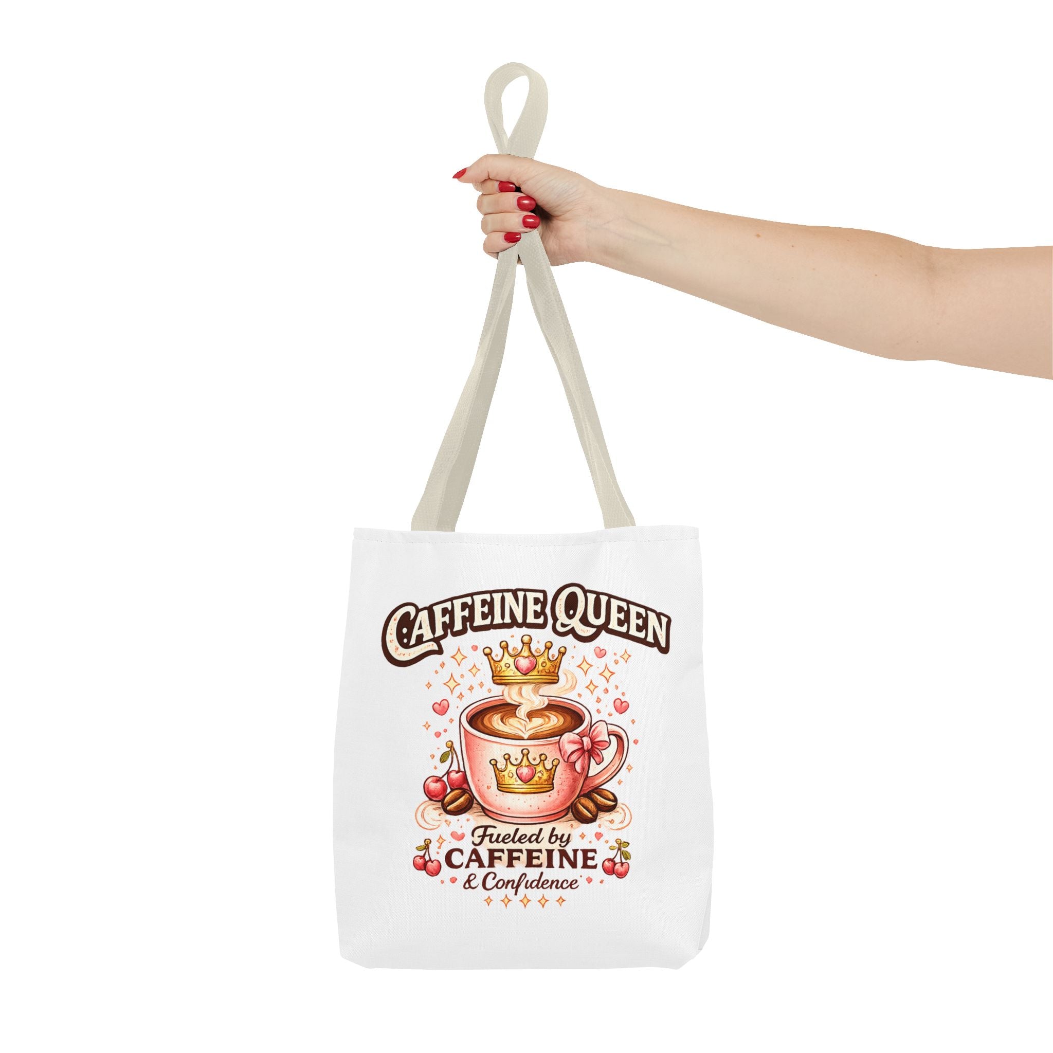 Caffeine Queen Tote Bag — 'Fueled by Caffeine & Confidence' Coffee Lover Tote
