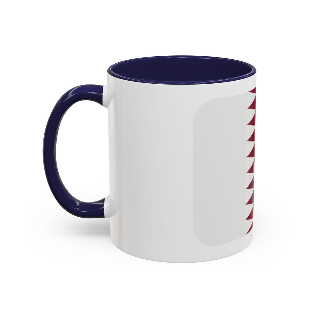 Qatar Flag Accent Coffee Mug – Maroon & White National Pride 11/15oz