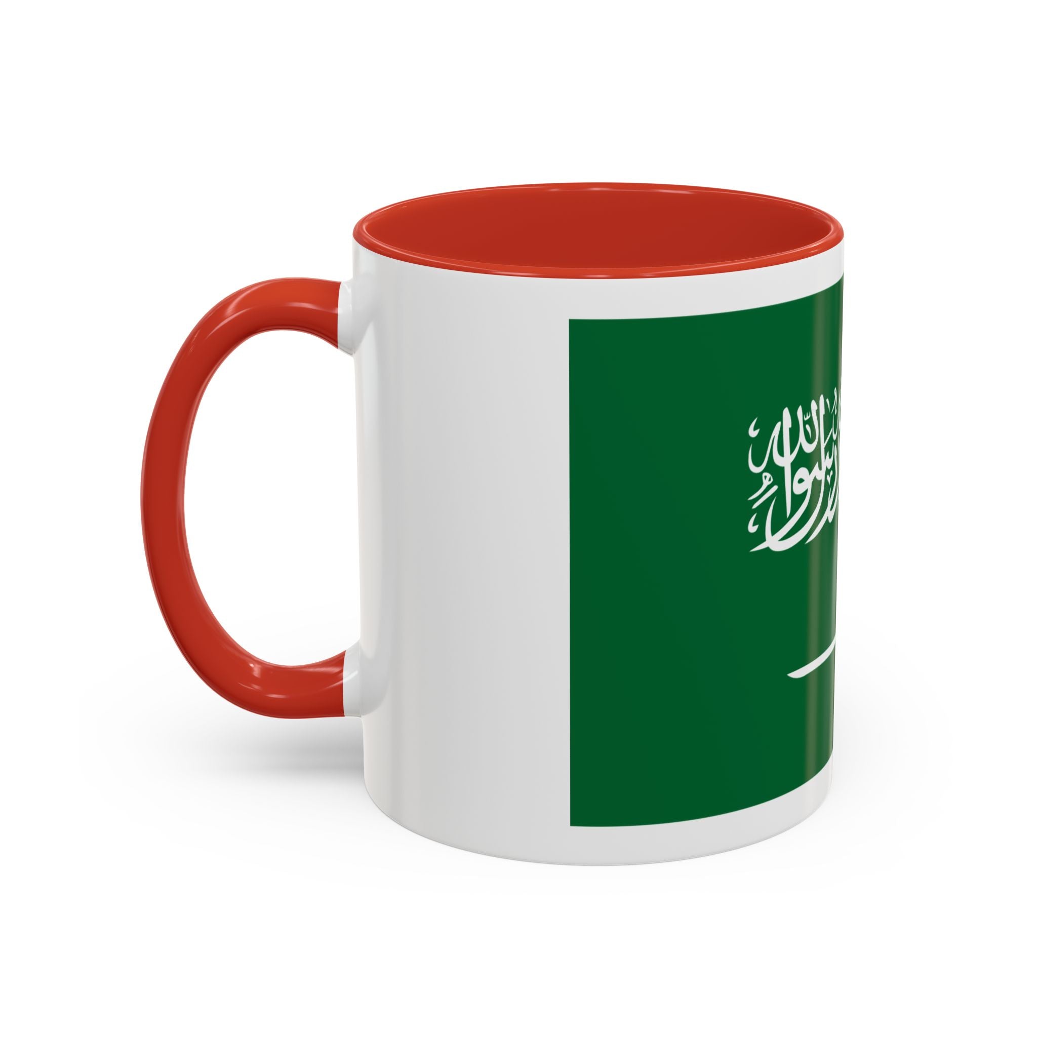Saudi Arabia Flag Accent Coffee Mug — Patriotic 11/15oz Ceramic