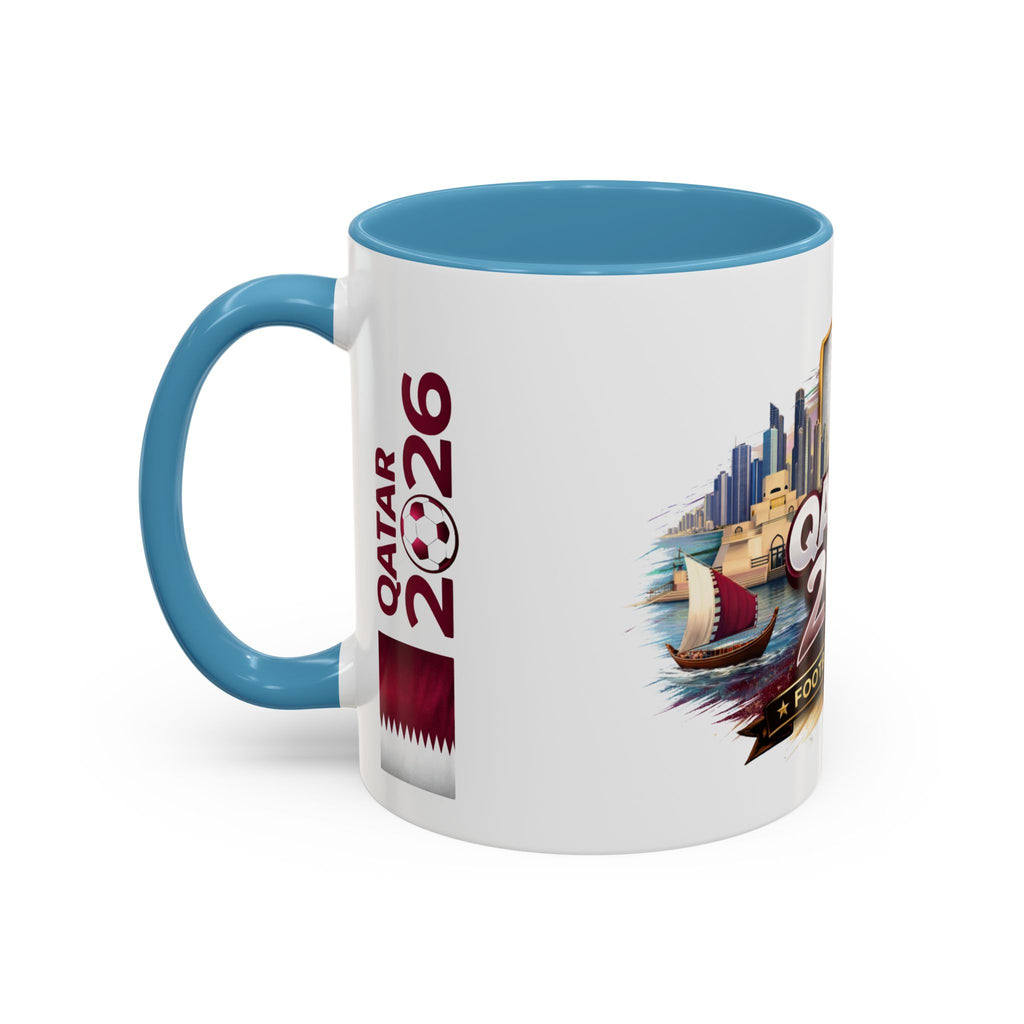 Qatar 2026 Football Passion Accent Coffee Mug (11/15oz)