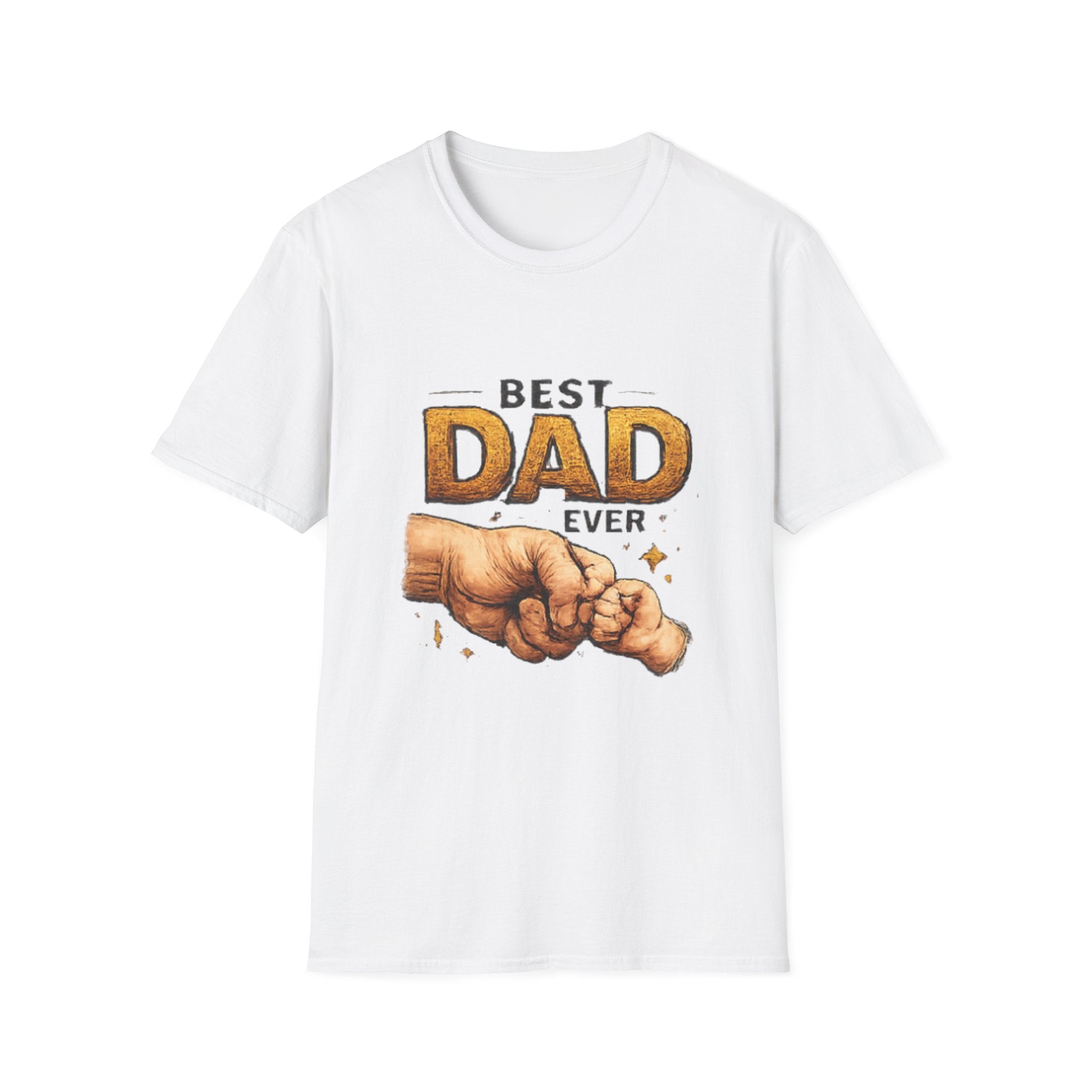 Best Dad Ever T-Shirt — Father & Child Fist Bump Design | Father's Day Gift