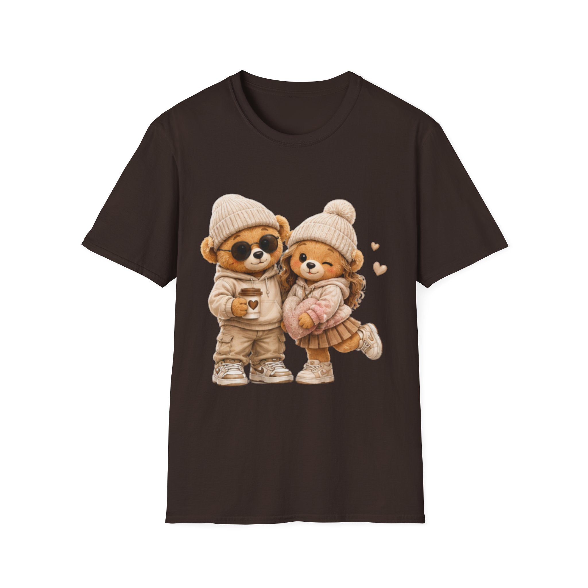 Cute Winter Bears Couple unisex T-Shirt — Cozy Matching Cute Bear Illustration