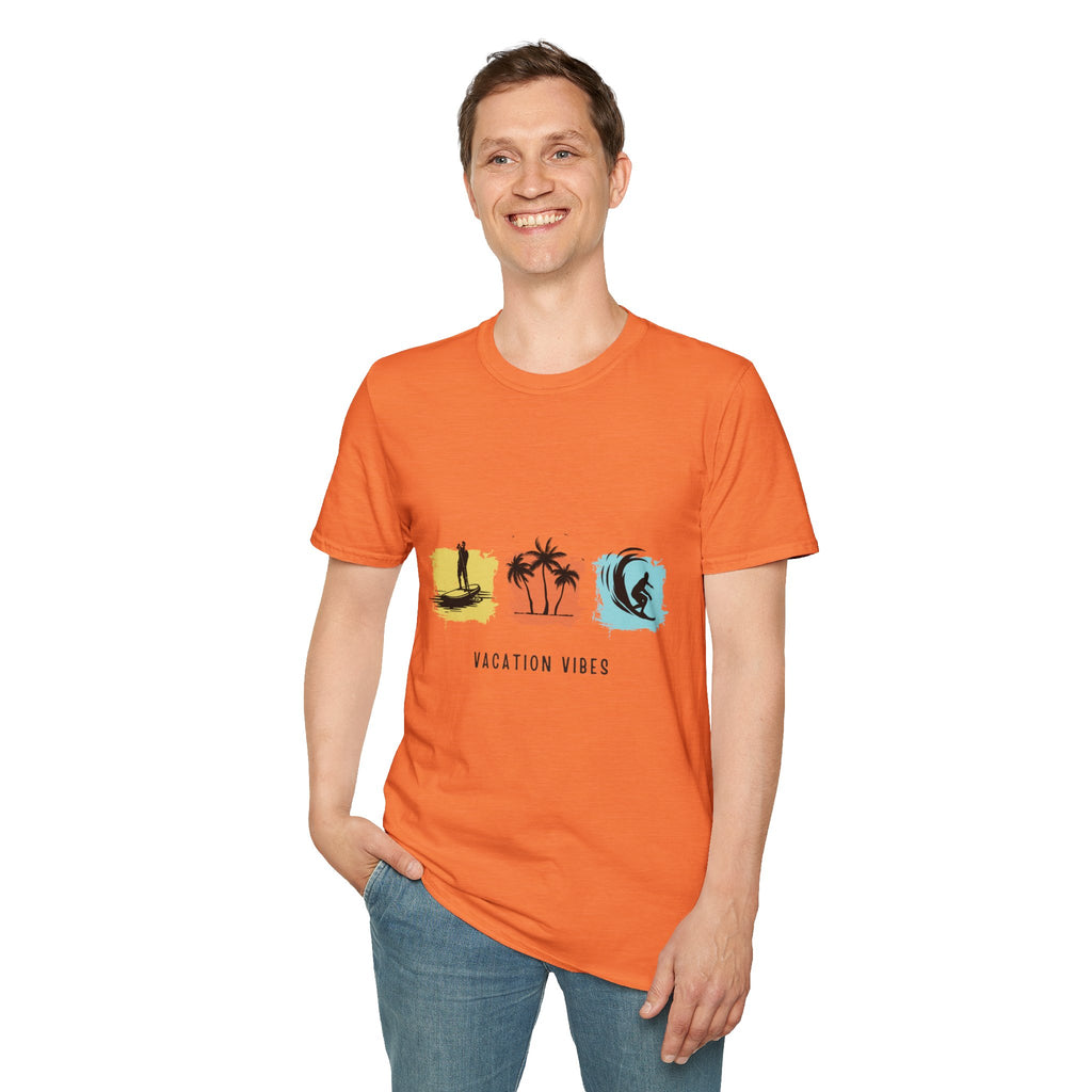 Vacation Vibes T-Shirt — Beach Surf Palm Tree Graphic Tee