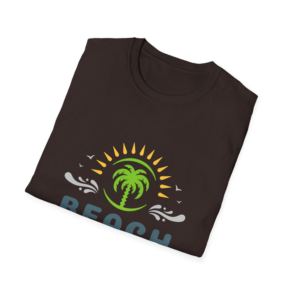 Beach Vacation T-Shirt — Palm Tree Sunset Graphic Tee