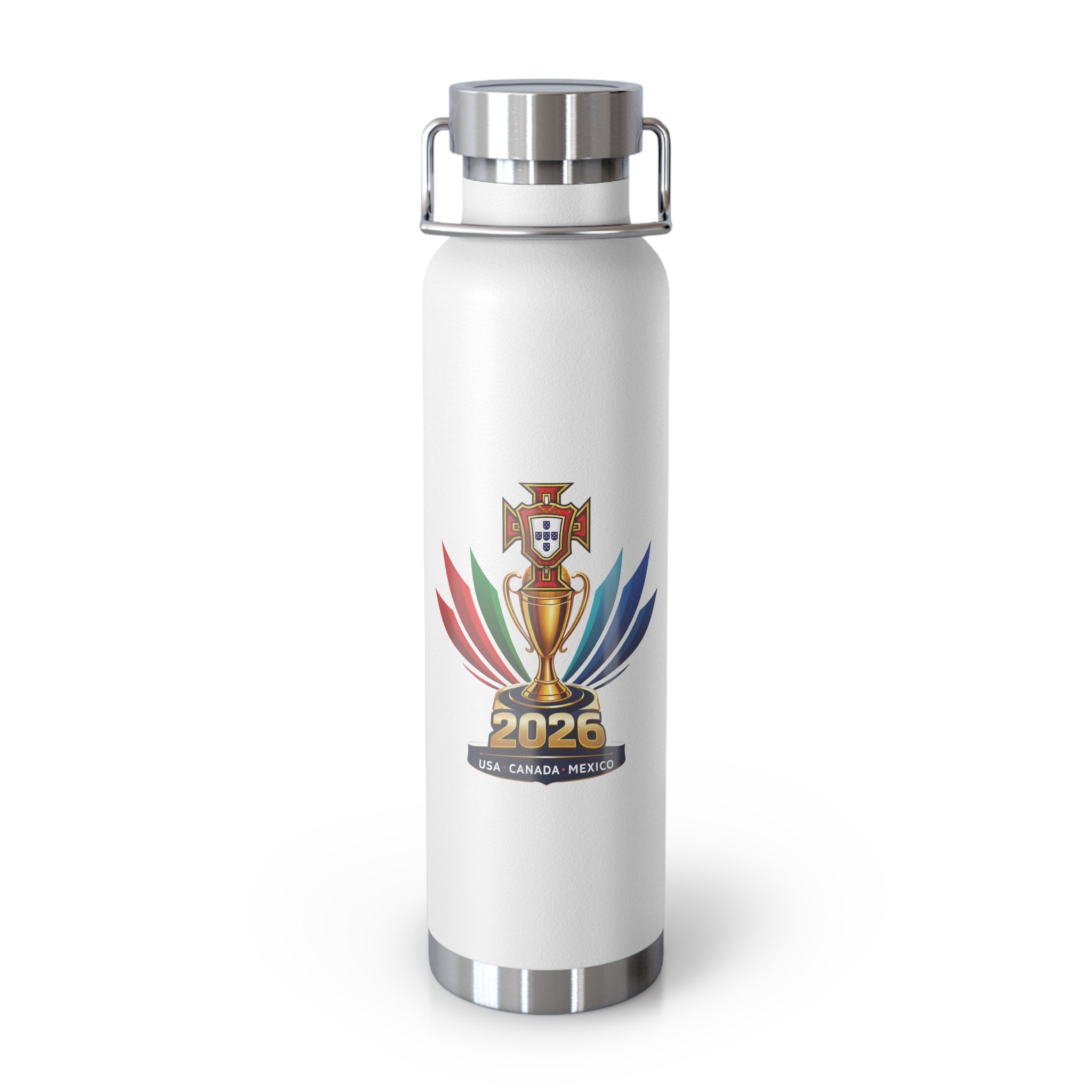 Portugal 2026 Tournament Cup Vacuum Bottle — Portugal Emblem 22oz Insulated Bottle