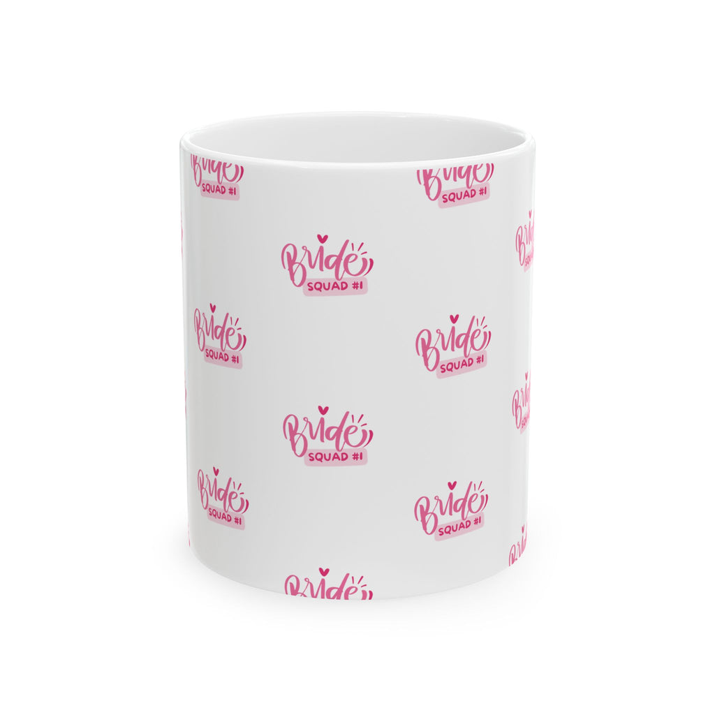 Bride Squad Ceramic Mug — Pink Bride Squad Pattern Coffee Mug (11oz & 15oz)