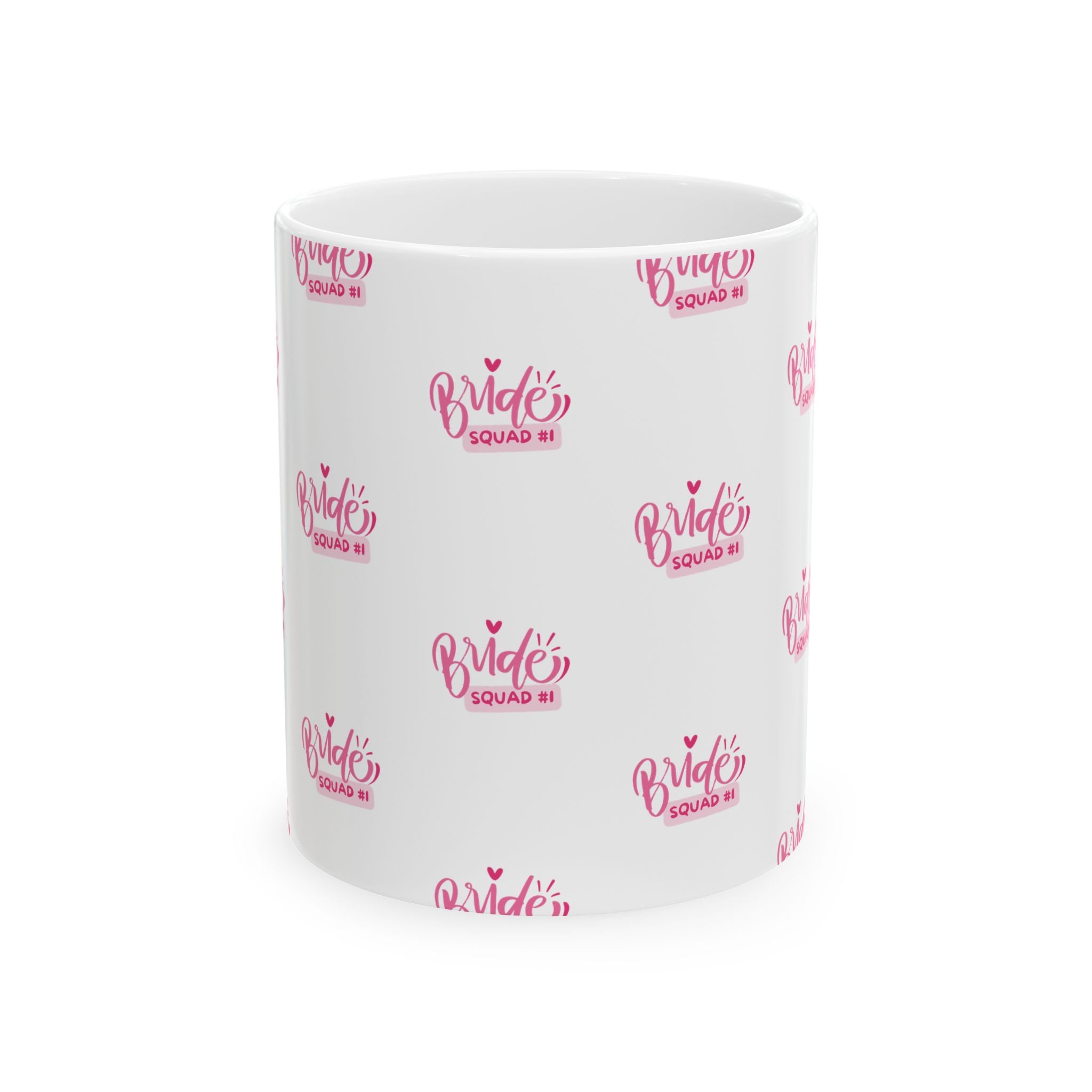 Bride Squad Ceramic Mug — Pink Bride Squad Pattern Coffee Mug (11oz & 15oz)