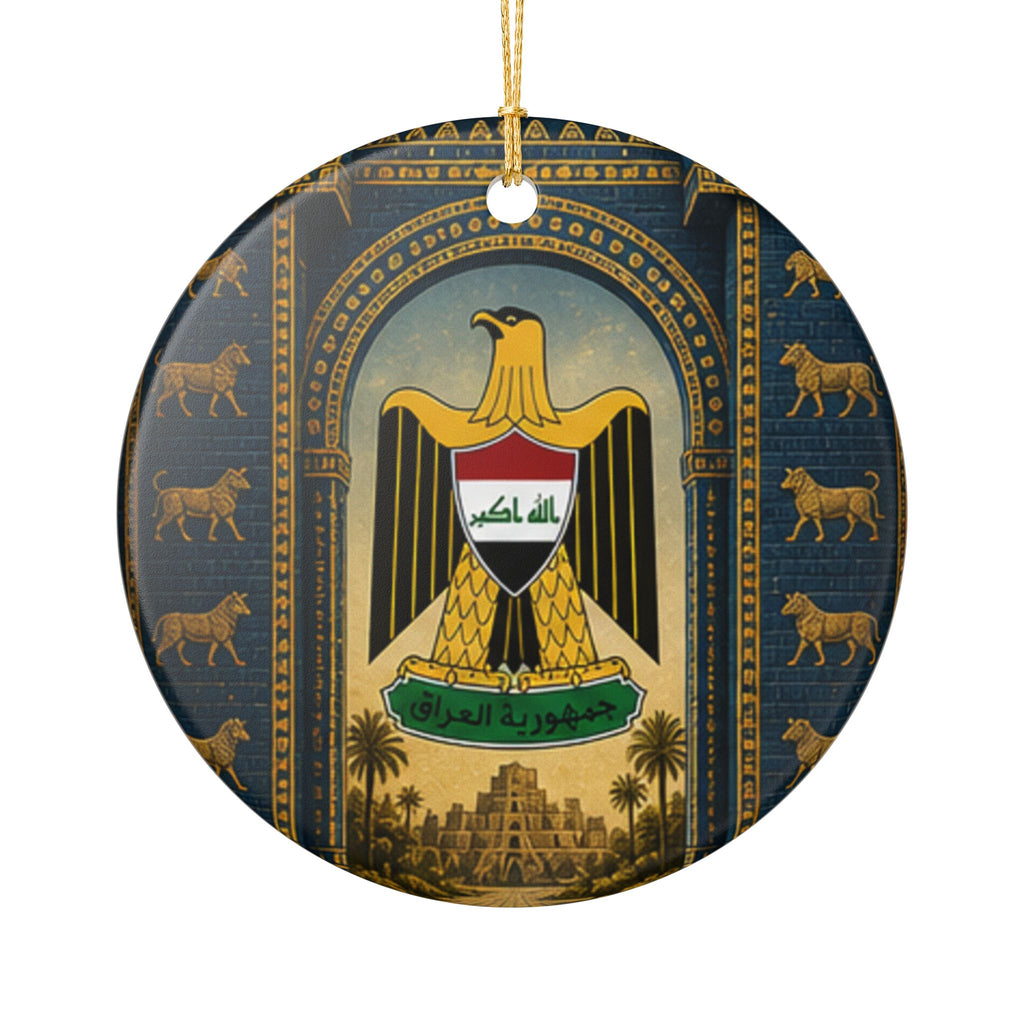 Iraq Coat of Arms Ceramic Ornament