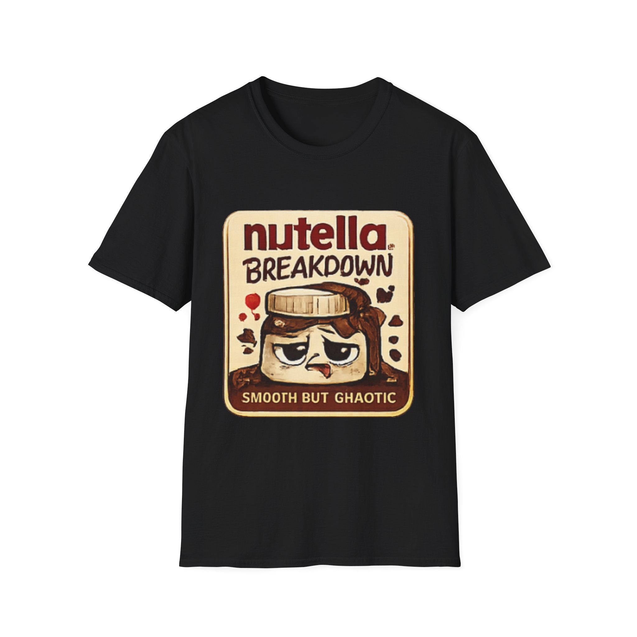 Nutella Breakdown T-Shirt – "Smooth But Chaotic" Retro Jar Graphic