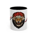 Iraq Lion Head Accent Coffee Mug with Arabic Script and Flag Ribbon – Patriotic Iraq Gift (11/15oz)