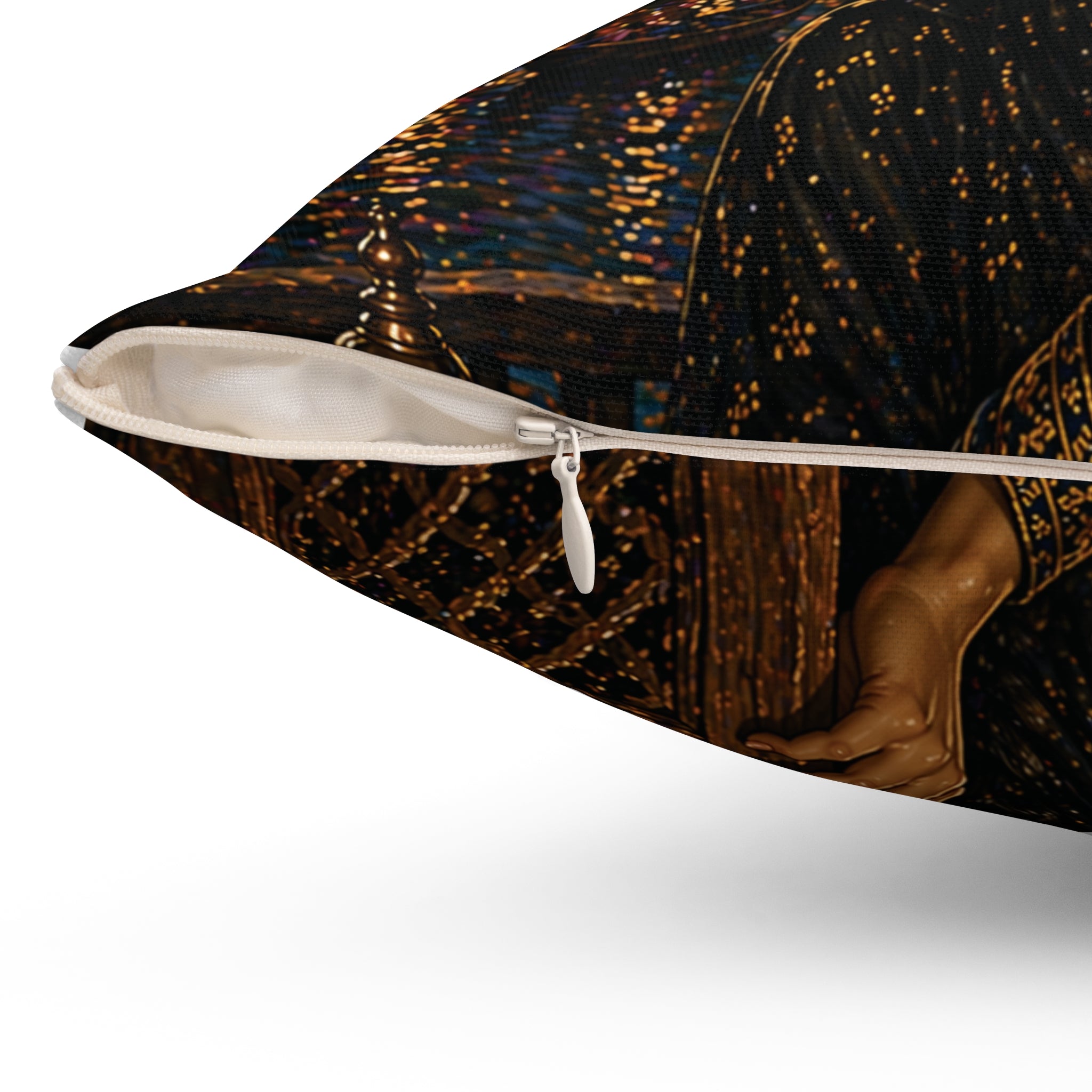 Middle Eastern Night Decorative Pillow — Mystic Princess Mosque Scene