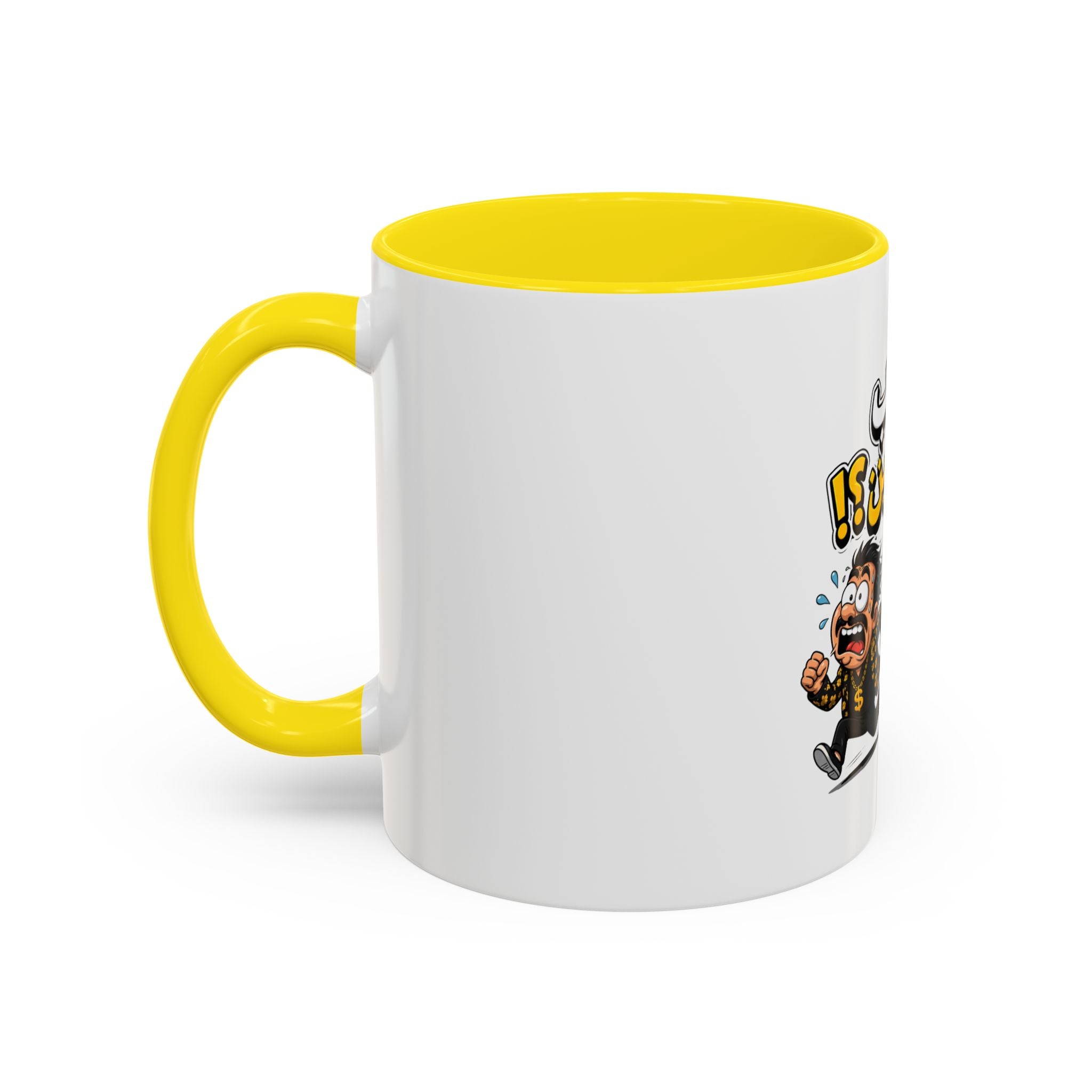 Arabic Funny Escape From Bills Coffee Mug — ‘اهرب على فين؟!’ Accent Mug