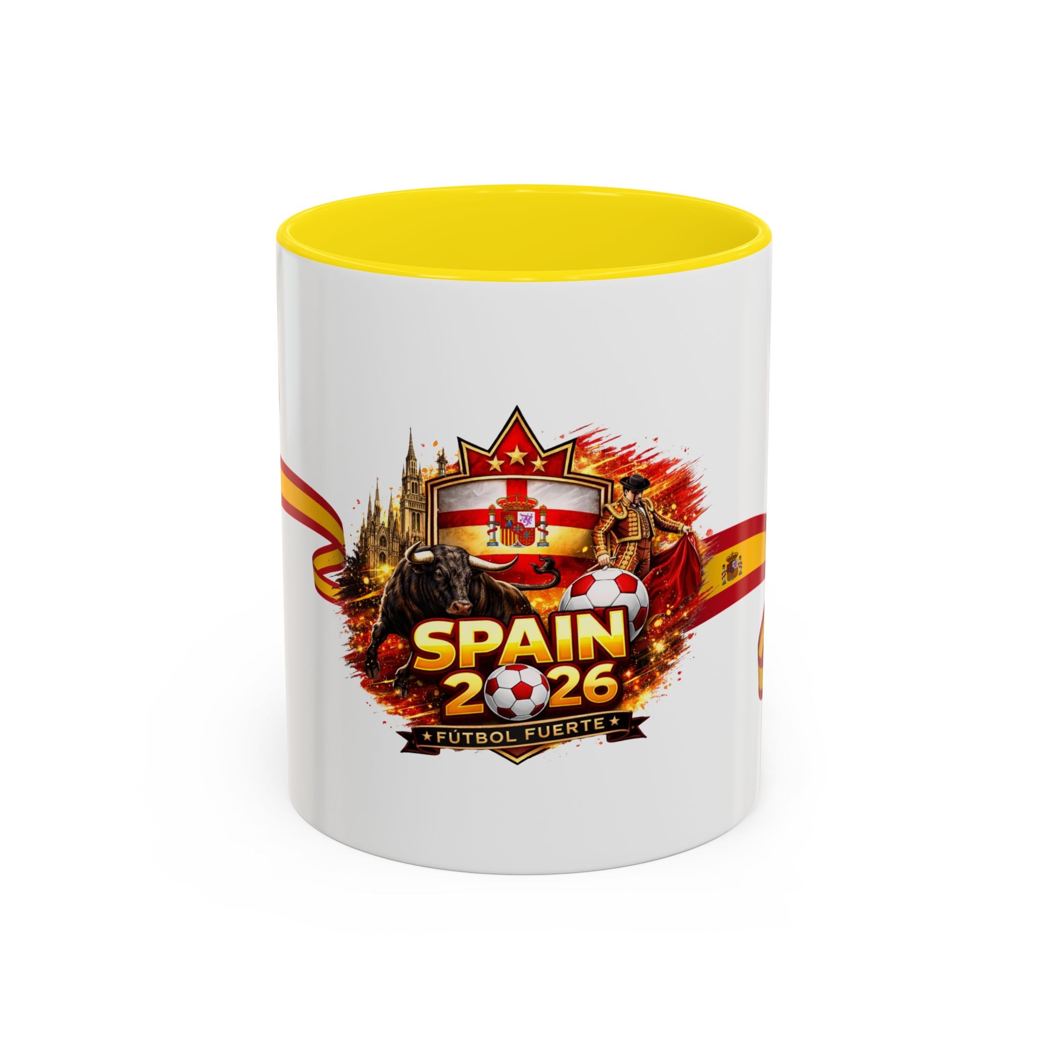 Spain 2026 Soccer Mug – Spain Futbol Fuerte Accent Coffee Cup (11/15oz)