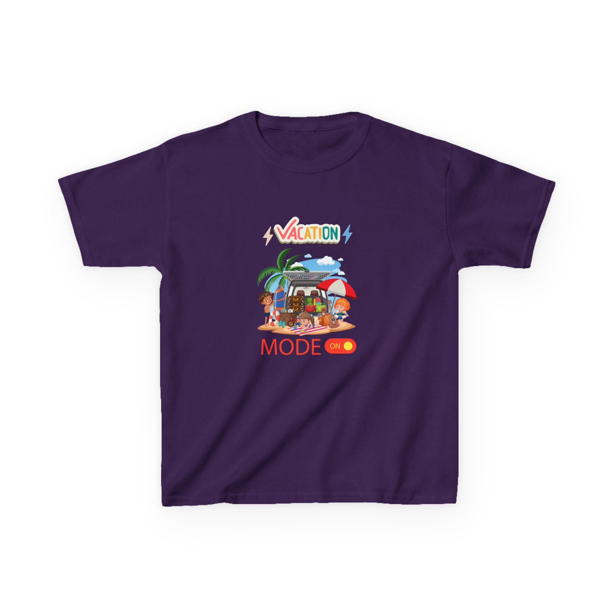 Kids Tee — "Vacation Mode" Beach Graphic Shirt