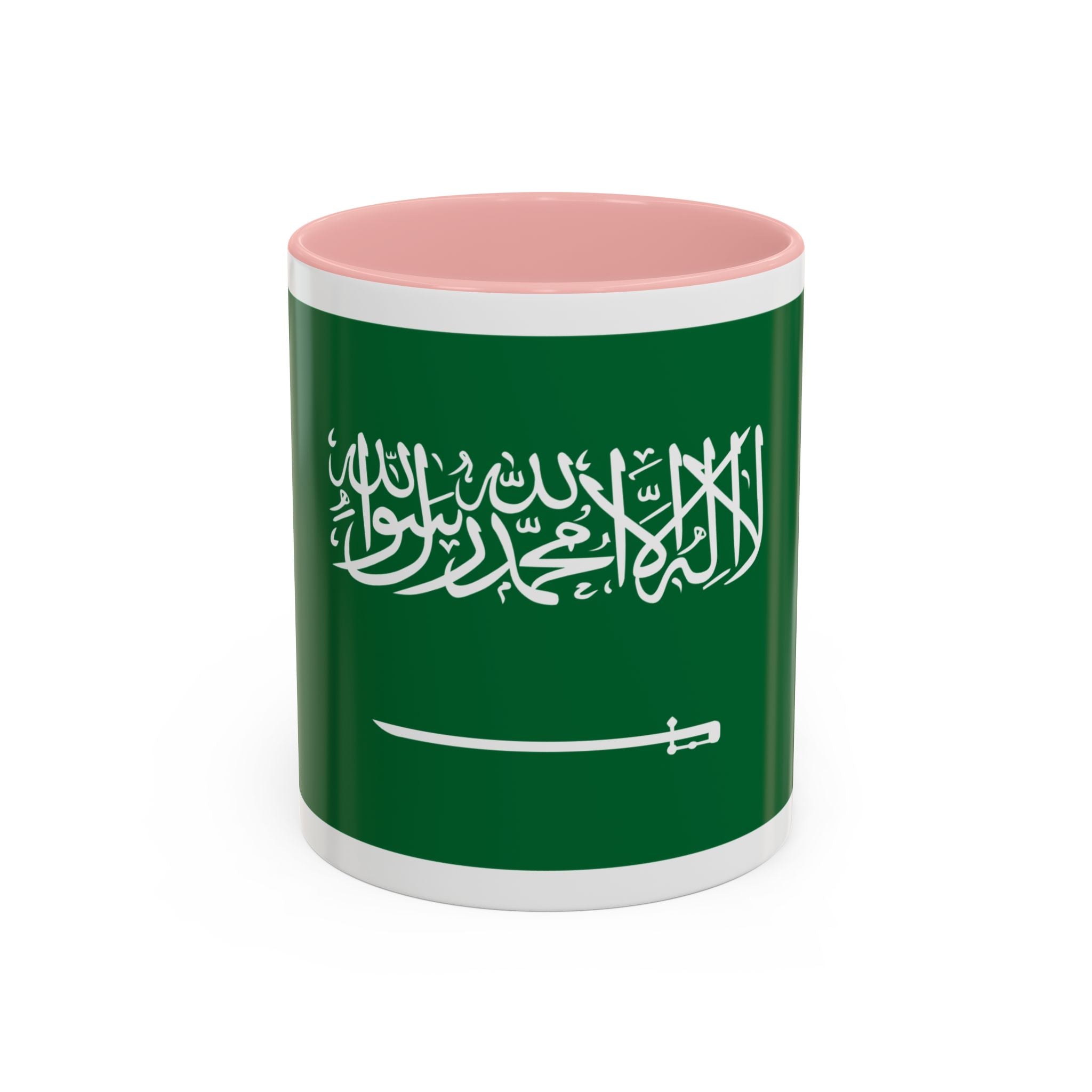 Saudi Arabia Flag Accent Coffee Mug — Patriotic 11/15oz Ceramic