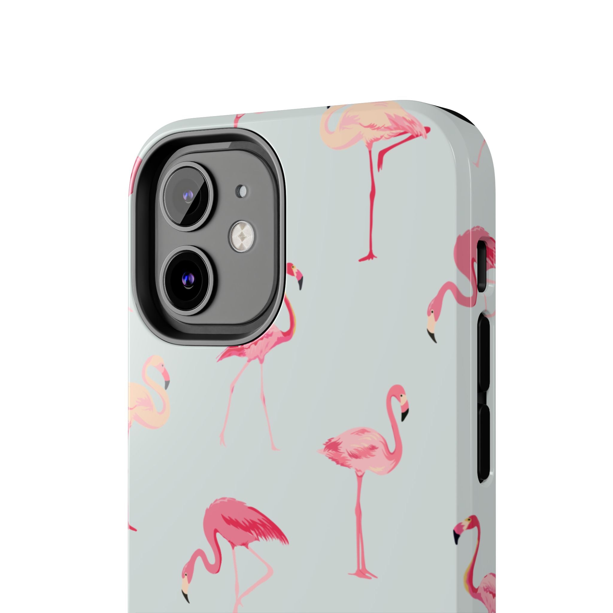 Flamingo Pattern Tough Phone Case — Cute Pink Birds Protective Phone Cover