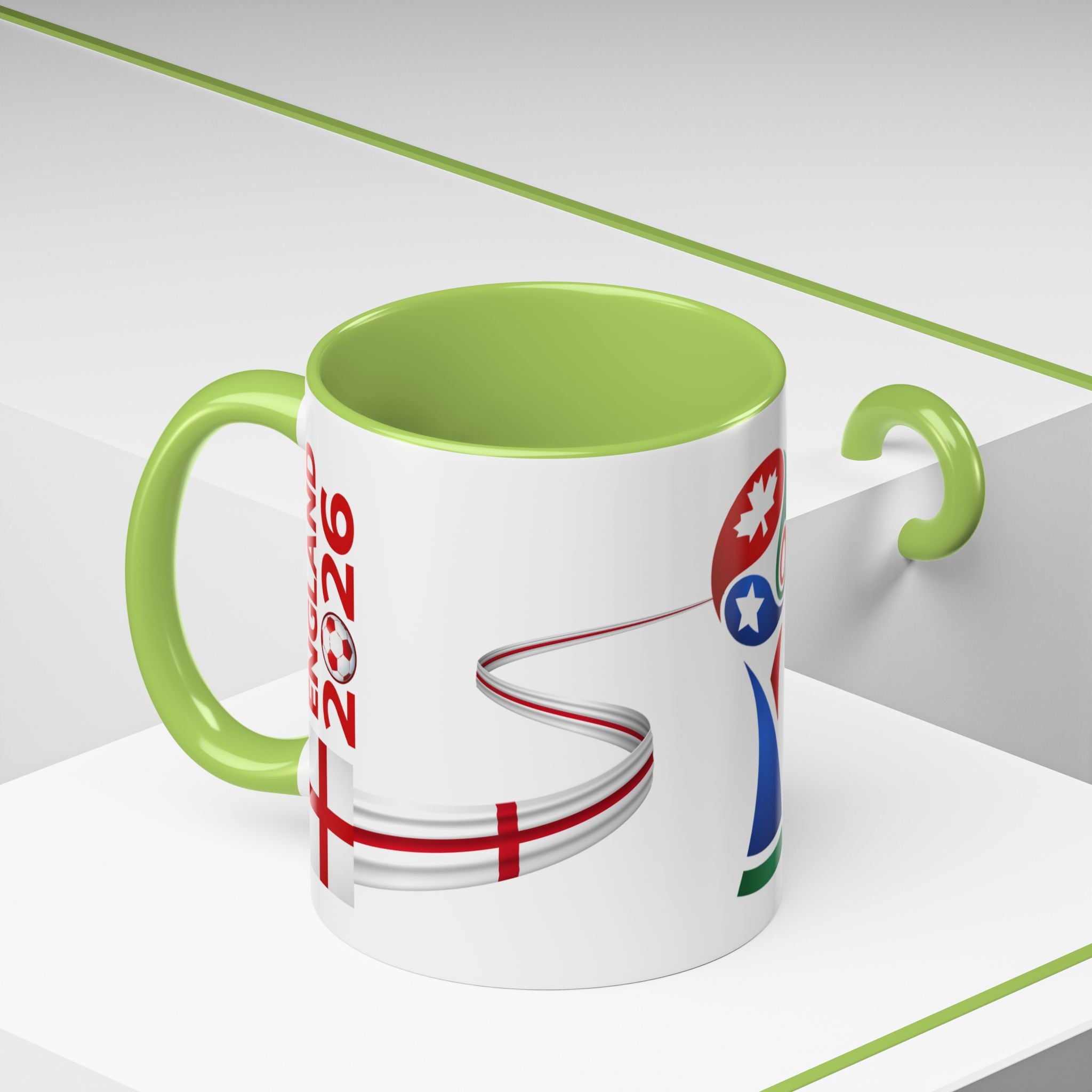 England 2026 Soccer Cup Accent Coffee Mug