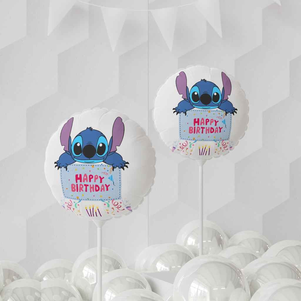 Birthday Balloon – Cute Blue Alien Character "Happy Birthday" 11" Foil Balloon